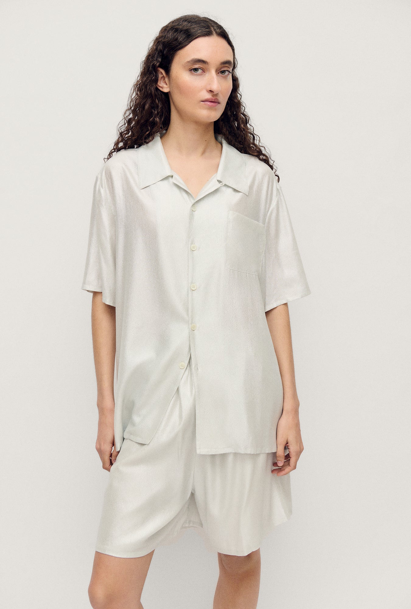 Chemise Camp à feuille d'argent