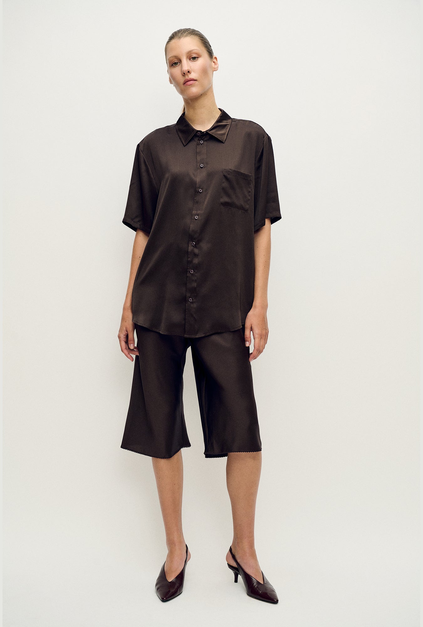 Chemise Boyfriend Manches Courtes Mantis