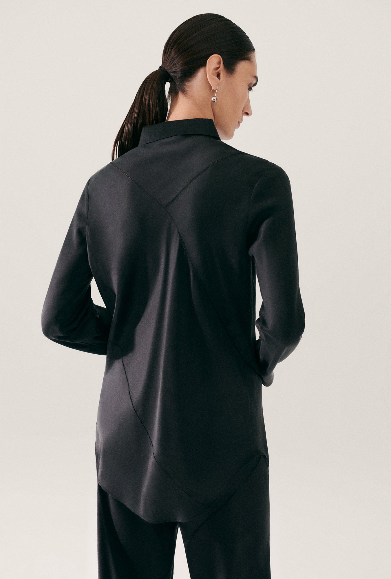 Chemise Splice Coupe Biais Noire