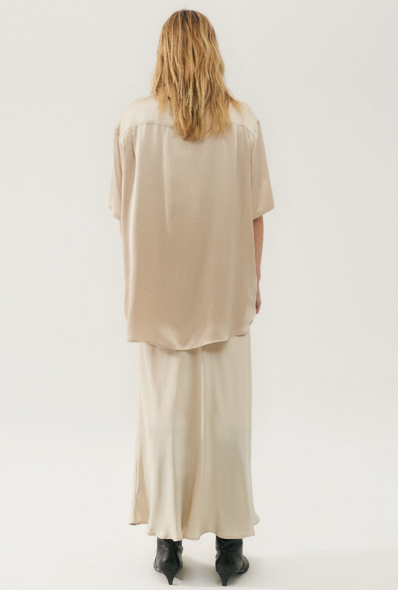 Short Sleeve Boyfriend Shirt Hazelnut