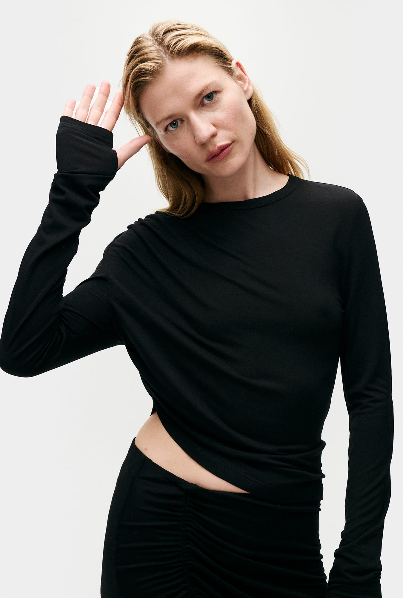 Haut en jersey modal fluide noir
