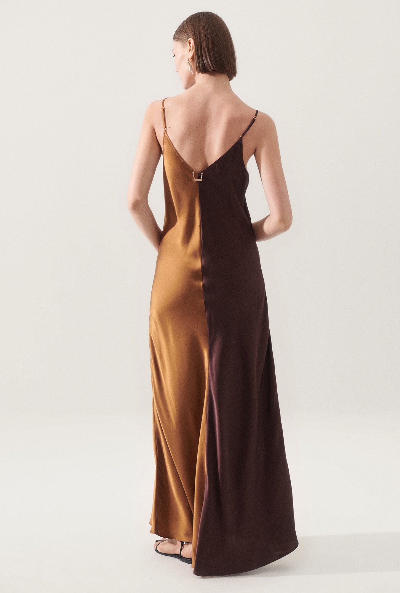 Robe bicolore Cacao/Brun Van Dyke