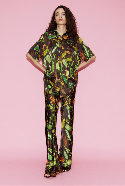 Bias Cut Pants Bug Camo