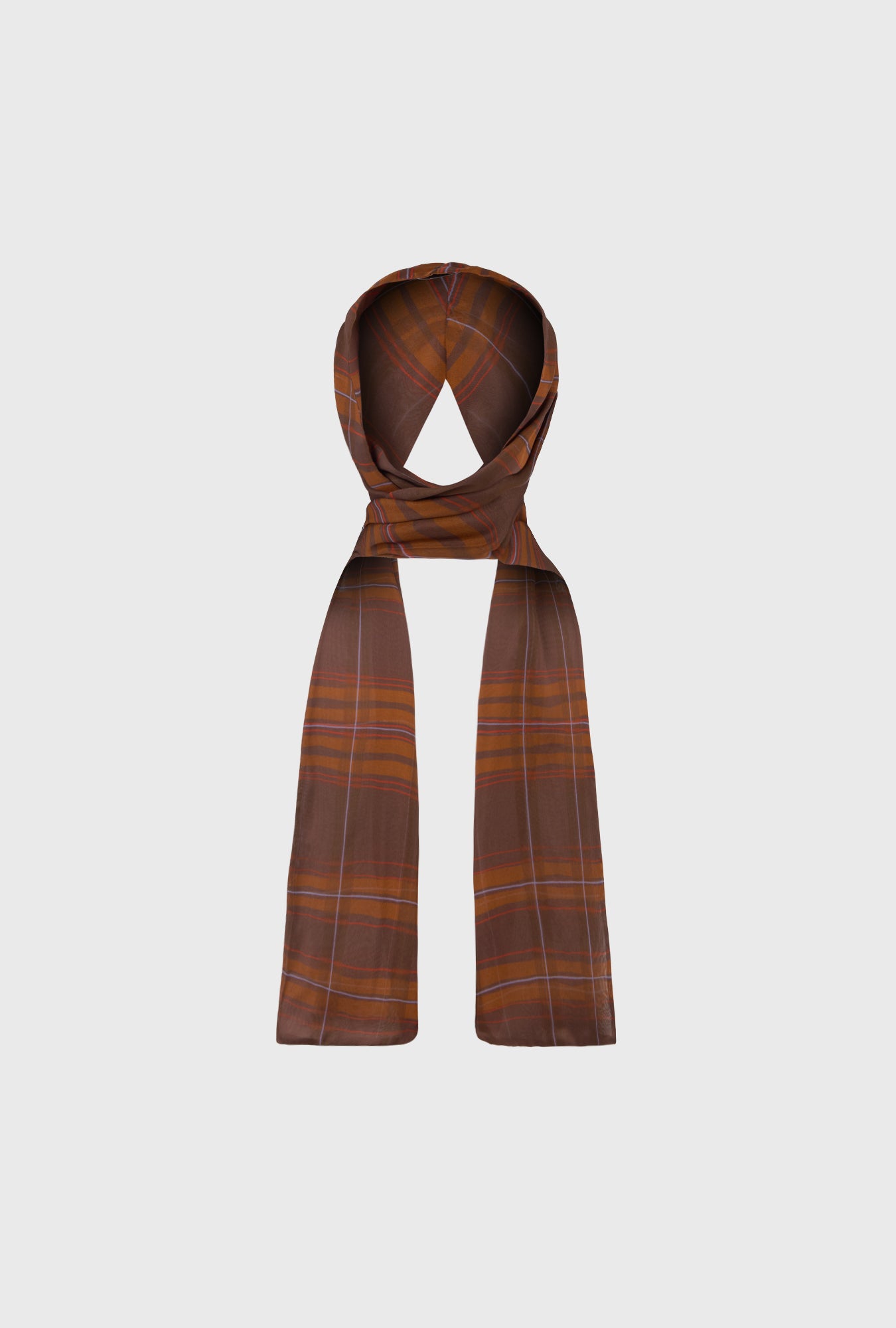 Chiffon Hollywood Headscarf Root Plaid