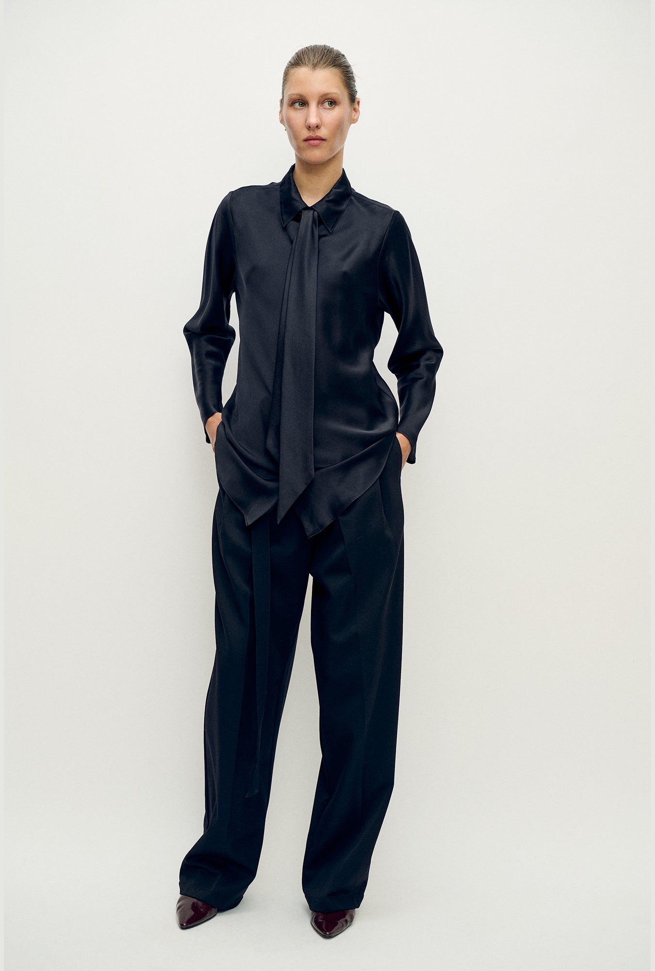 Chemise biais noir