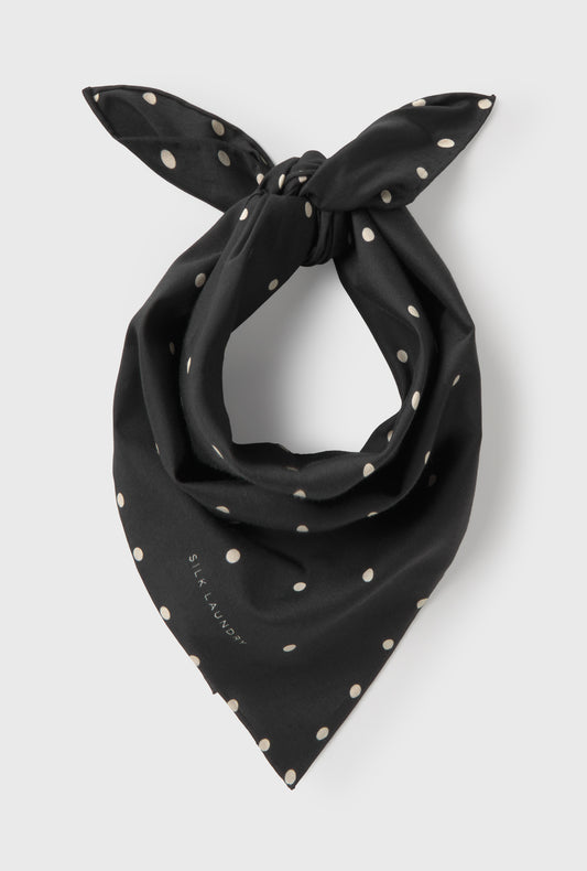 Twill Scarf Small Polka Dot