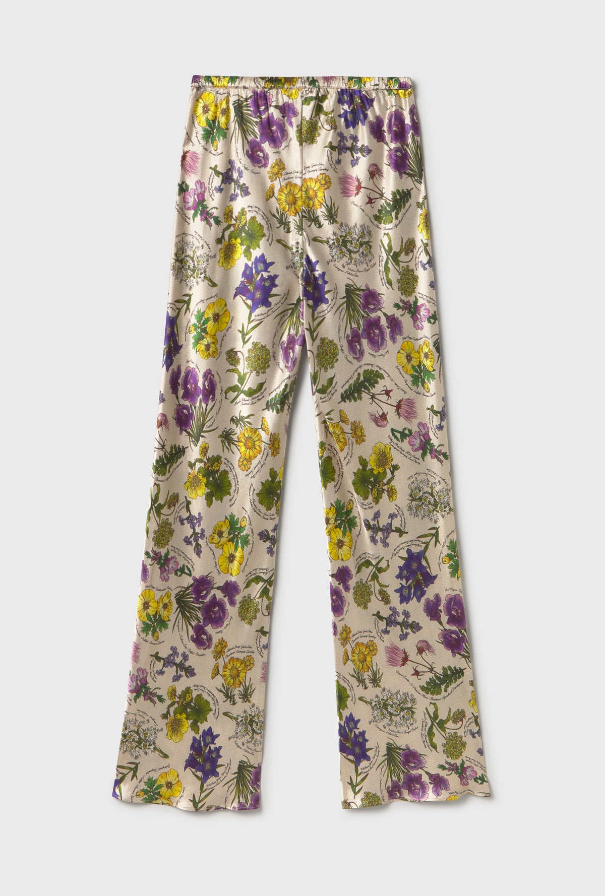 Bias Cut Pants Endangered Flowers