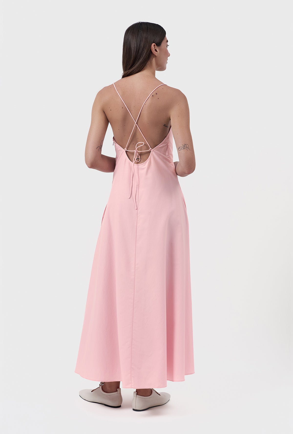 Long Maxi Dress Vintage Pink