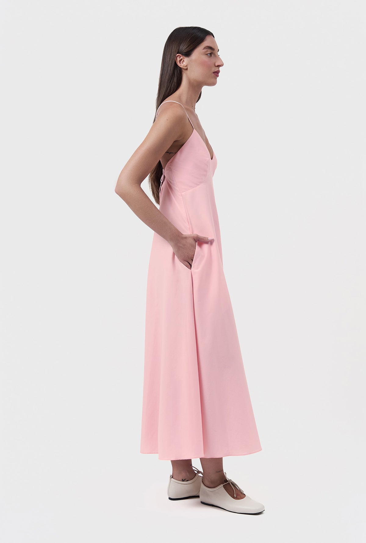 Long Maxi Dress Vintage Pink