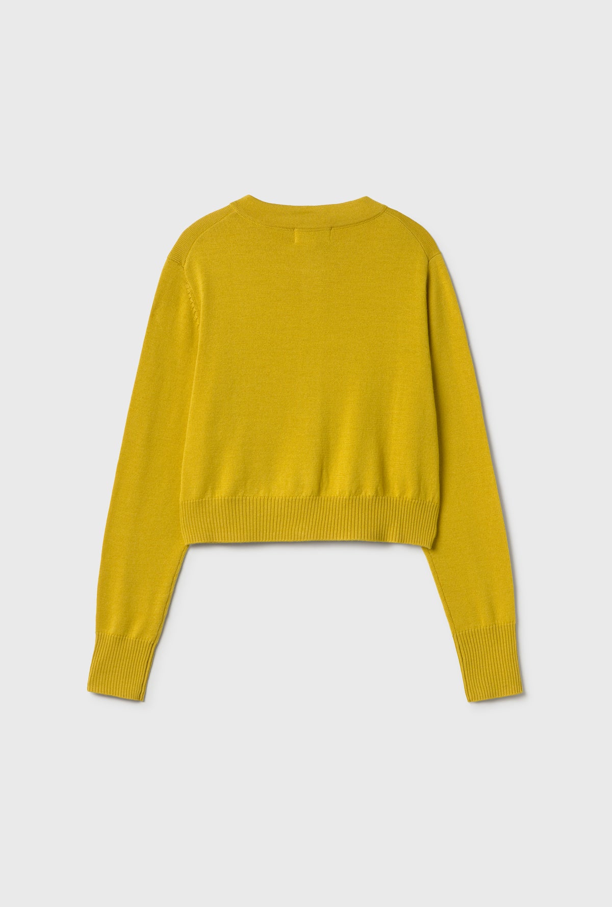 Cropped Cardigan Mustard Yellow