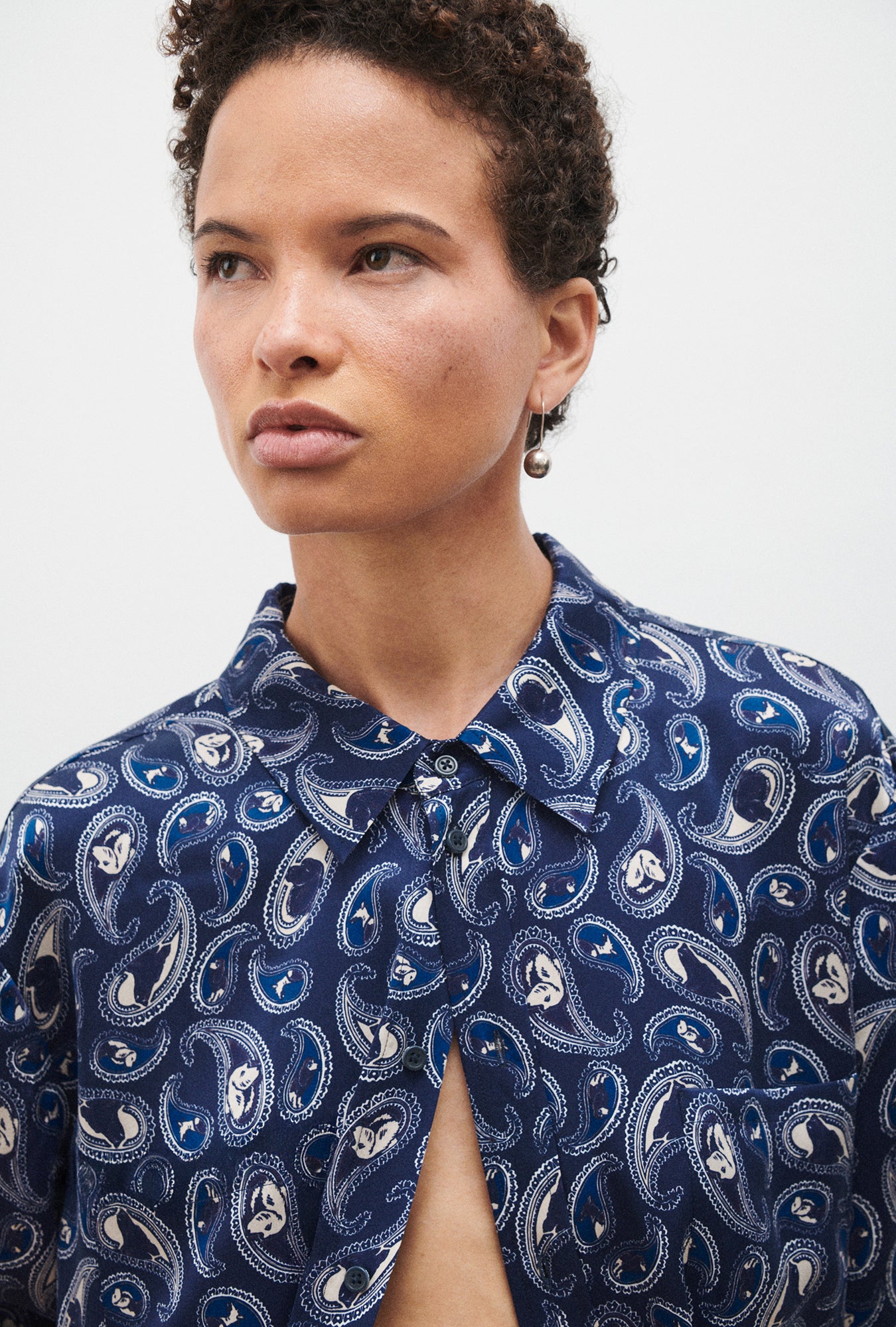 Chemise Boyfriend Manches Courtes Hounds Paisley
