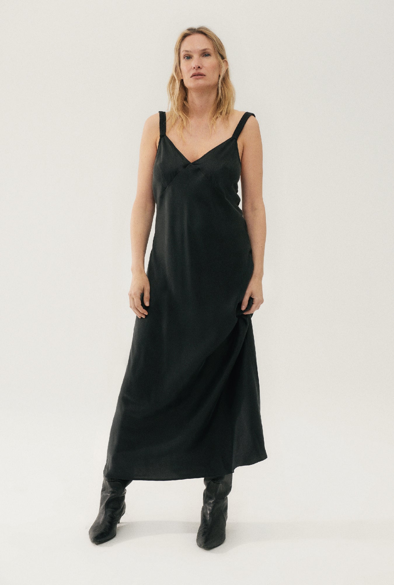 Robe froncée Deco noire