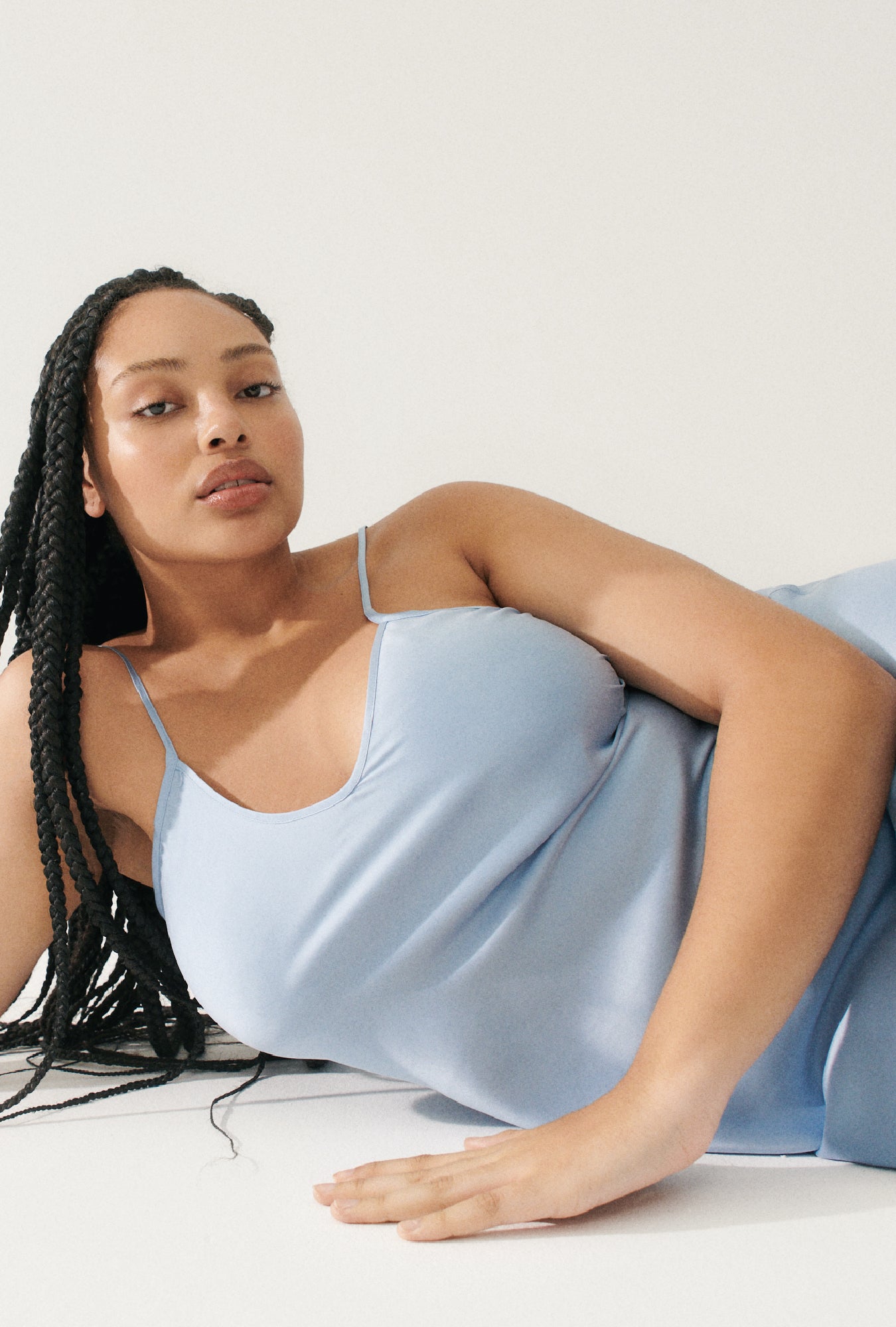 Robe nuisette années 90 bleu ciel