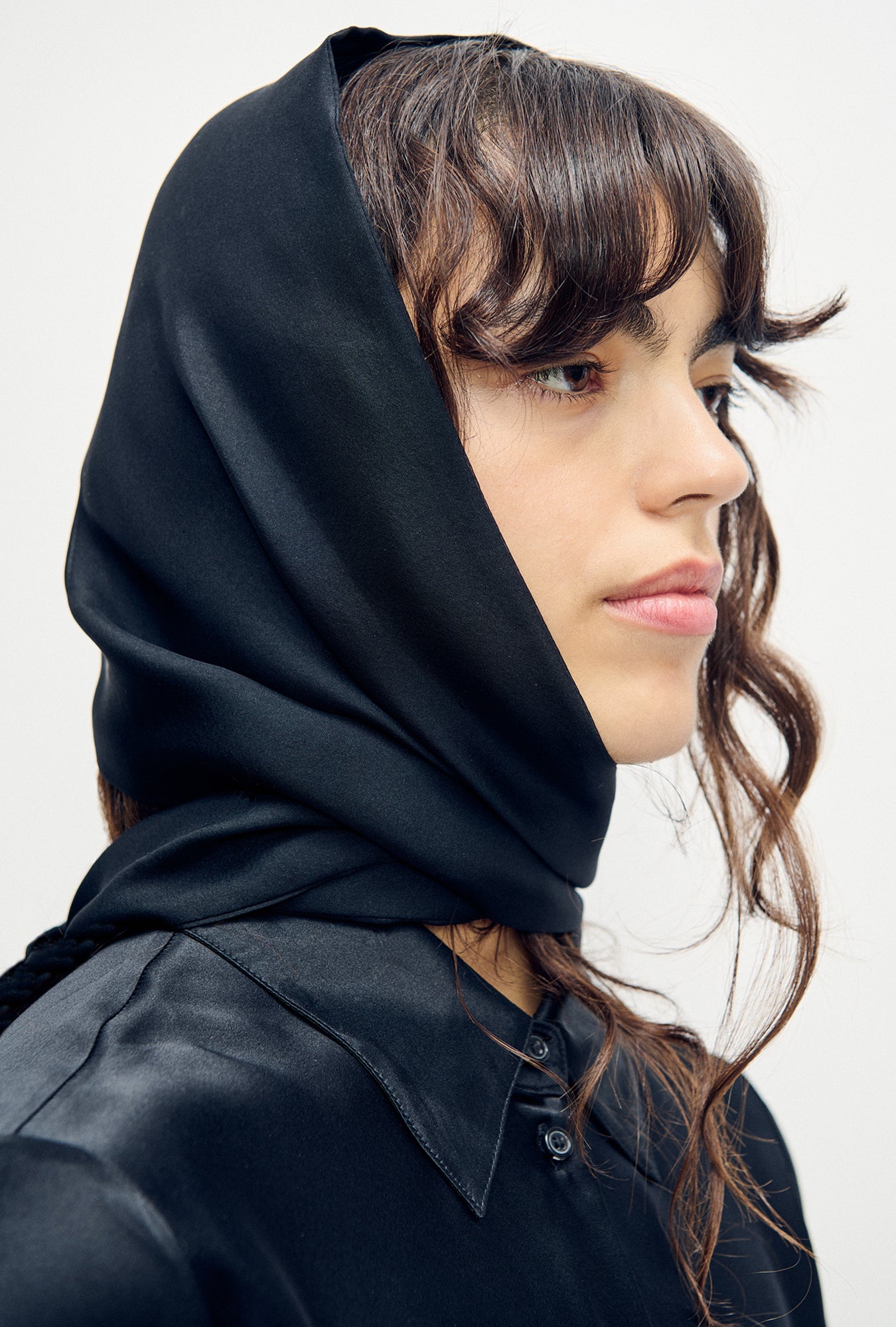 Foulard Hollywood en Mousseline Noir