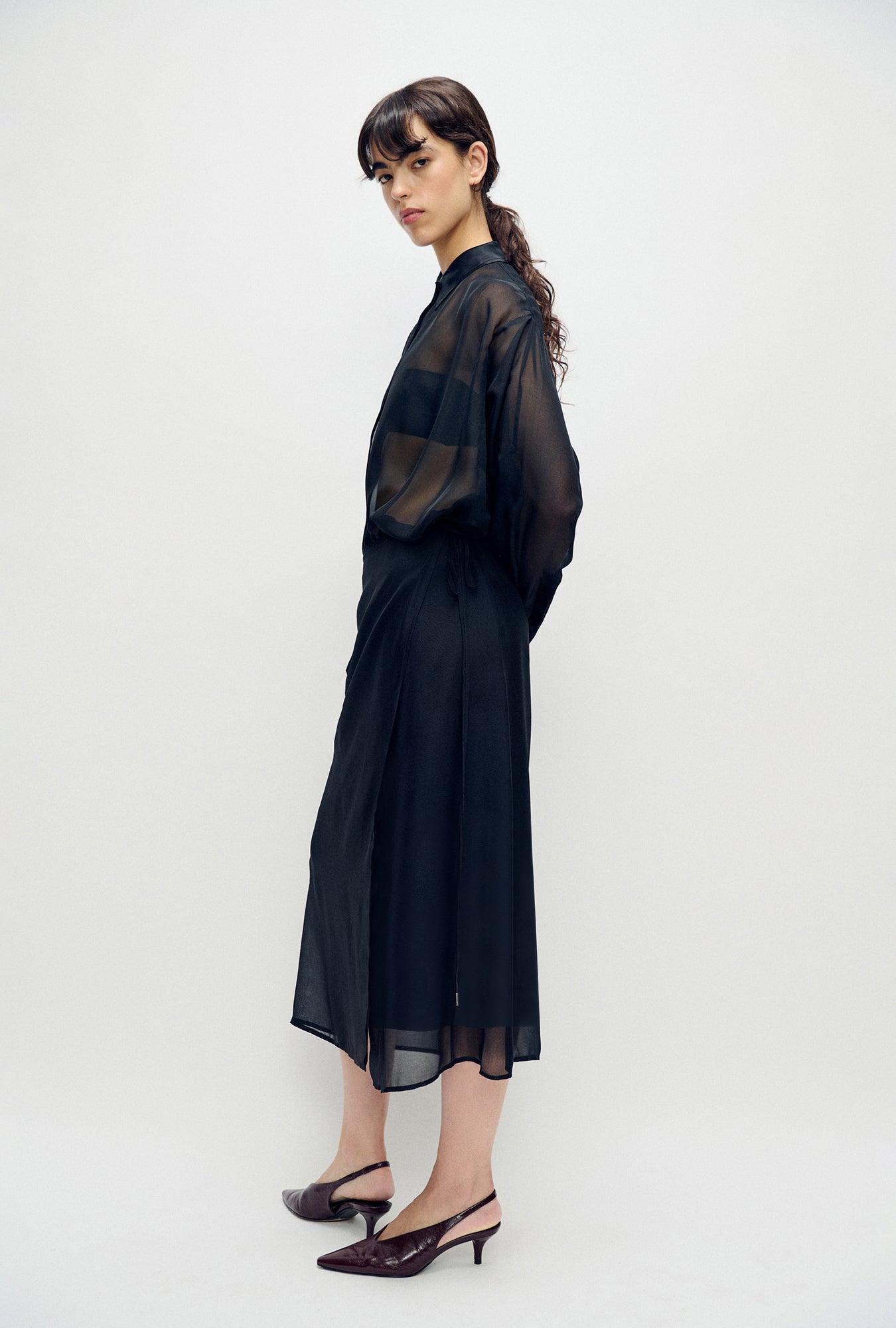 Jupe portefeuille noire