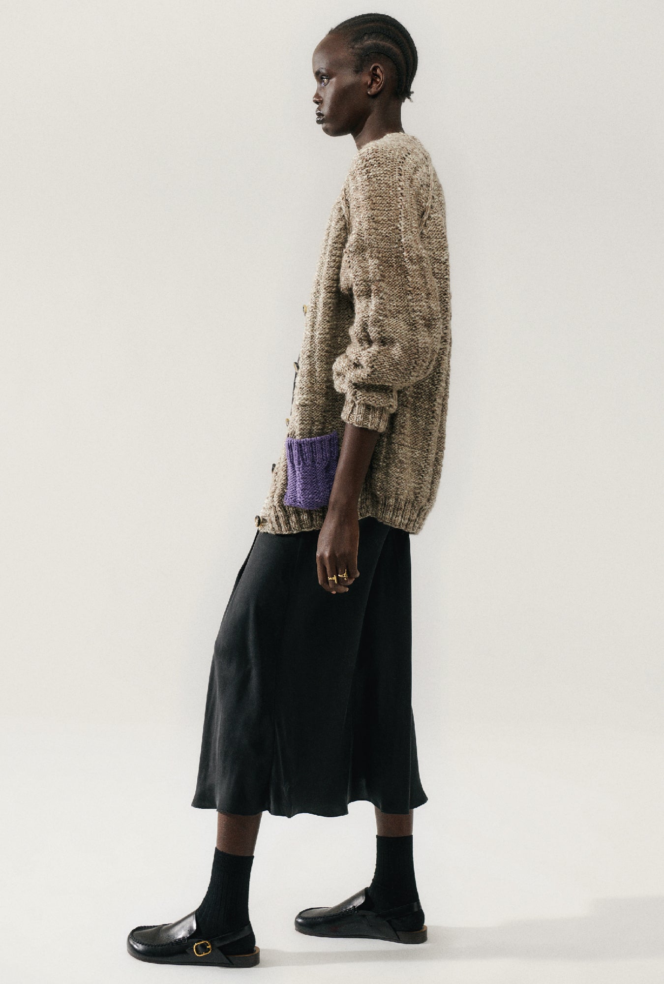 Le cardigan Big G marron naturel
