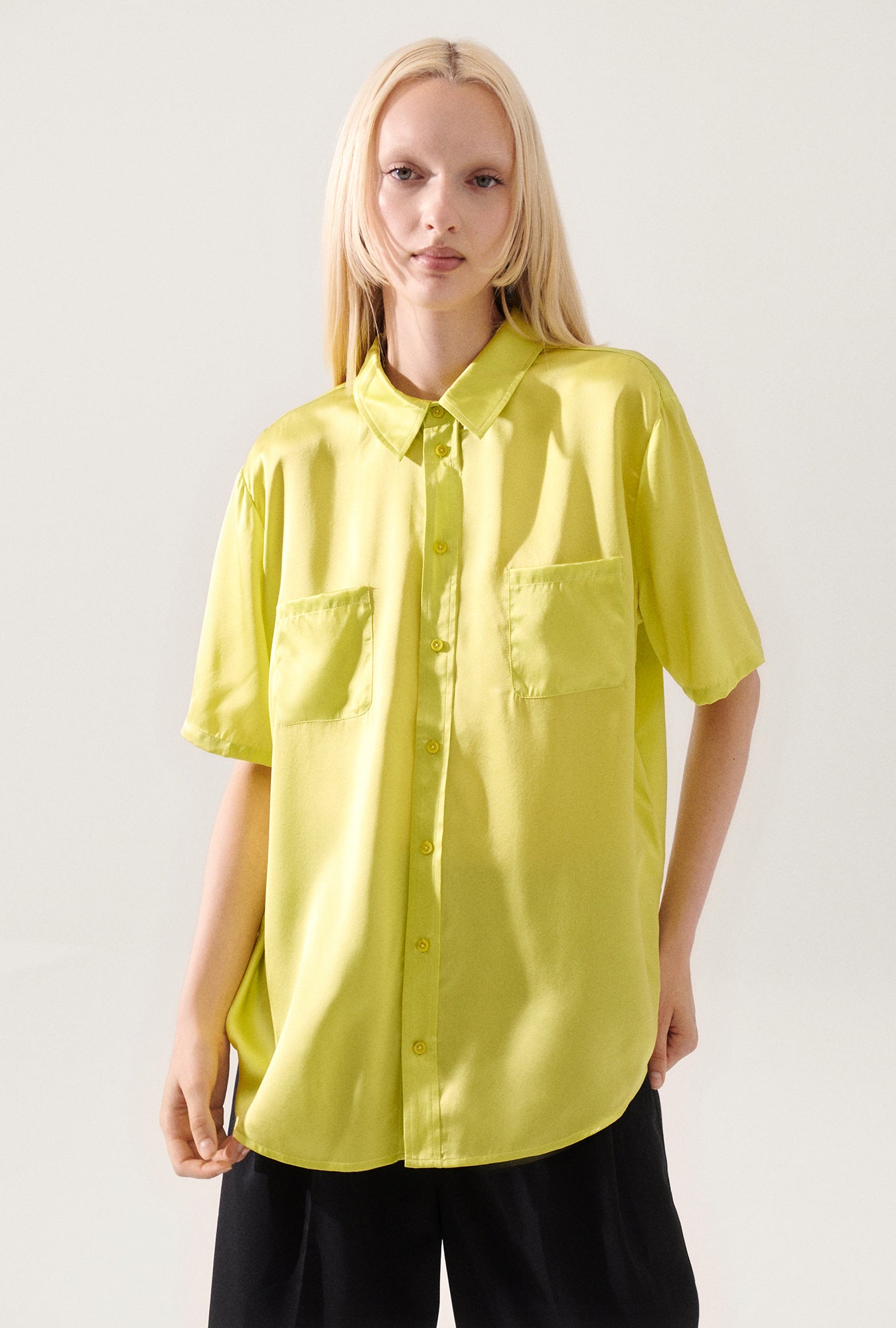 Chemise Boyfriend Manches Courtes Absinthe