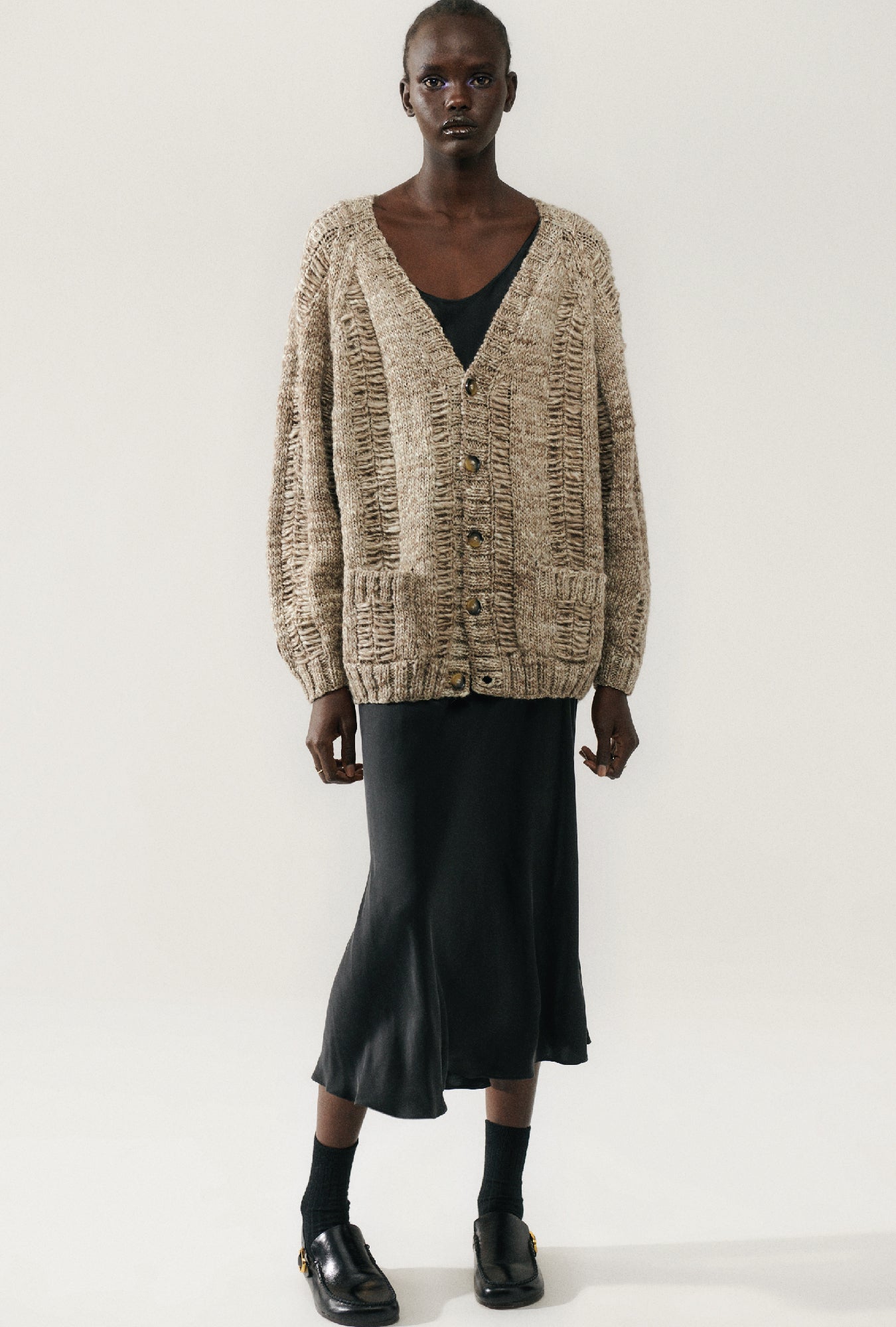Le cardigan Big G marron naturel
