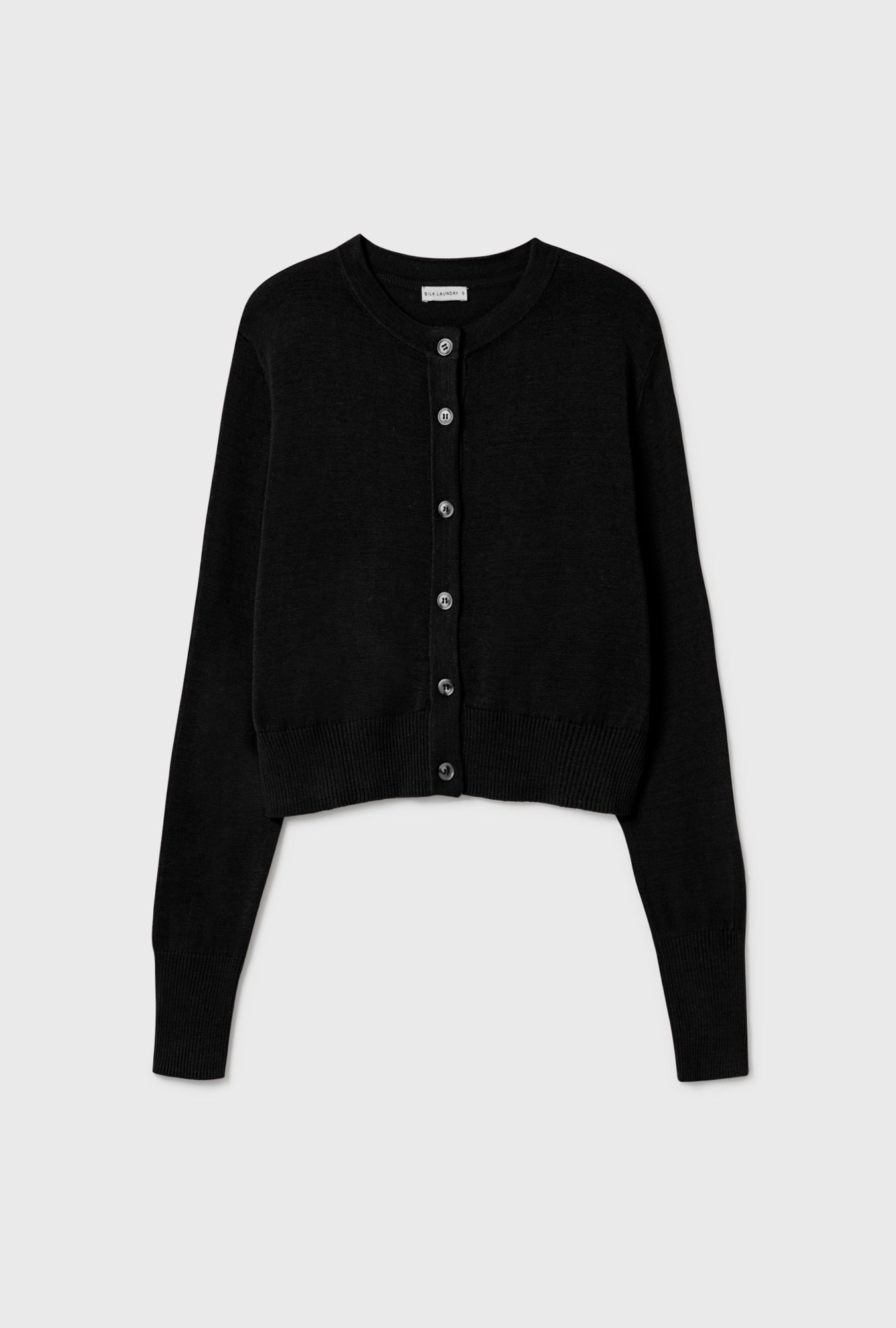 Cardigan court en laine noir