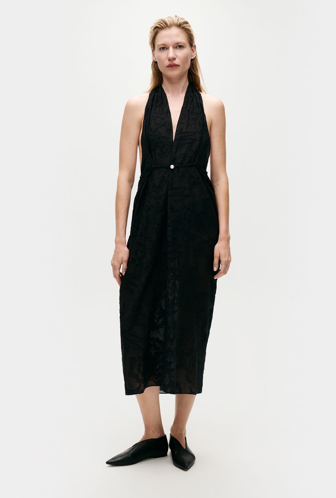 Clip Silk Wrap Skirt Tulipa Black