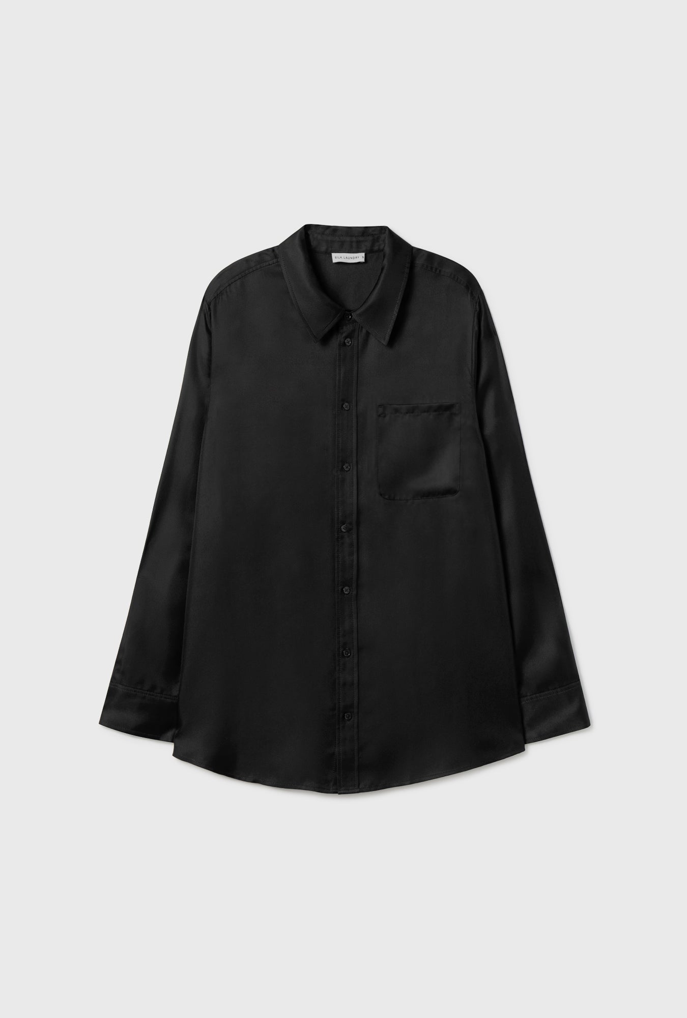 Chemise Boyfriend en Sergé Noir
