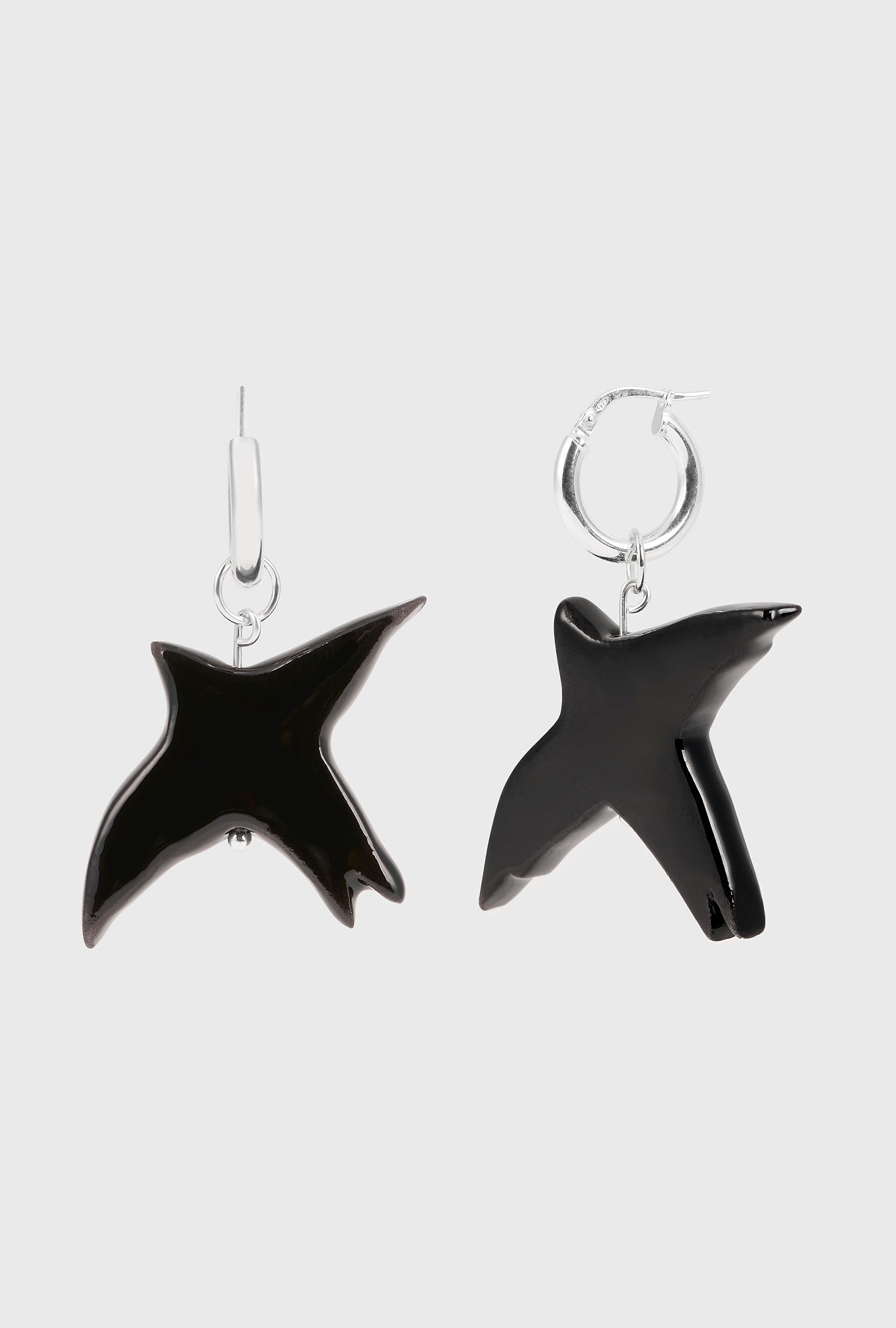Raven Earrings Black