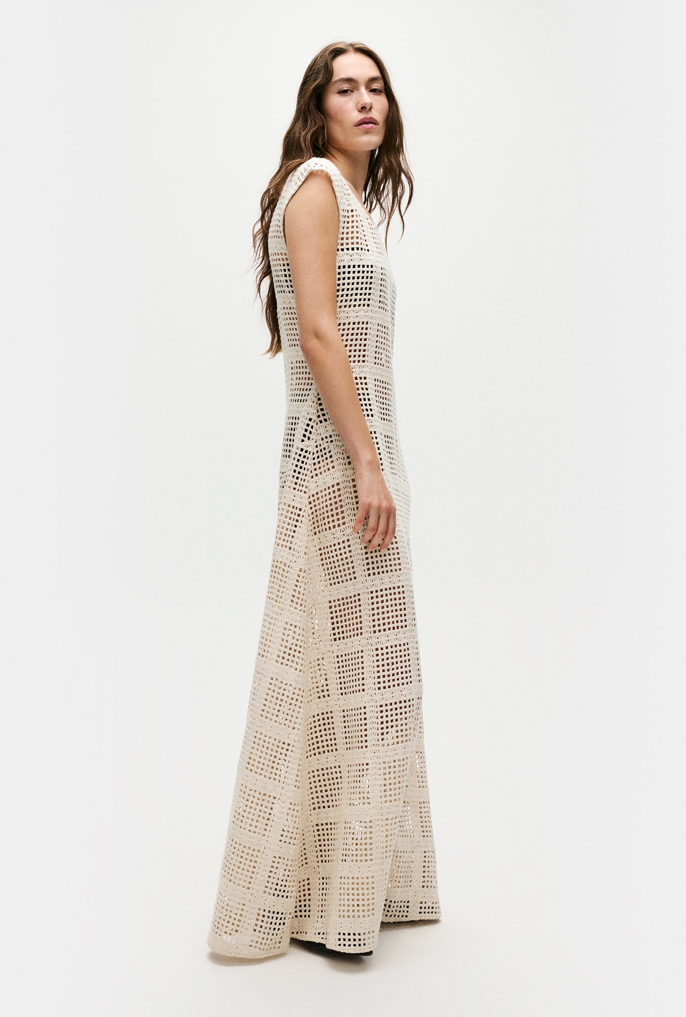 Robe quadrillée en coton Got It Naturel