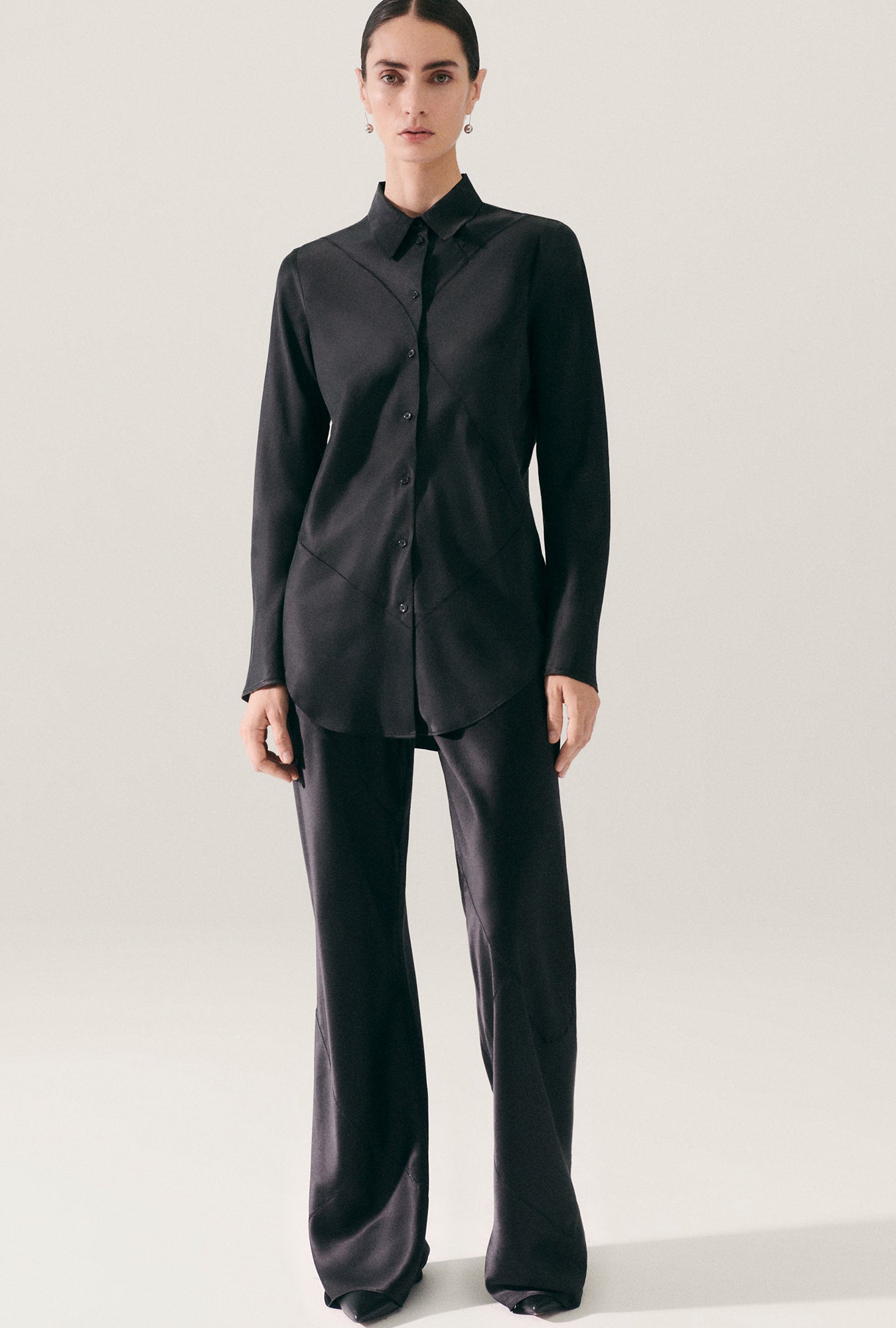 Chemise Splice Coupe Biais Noire