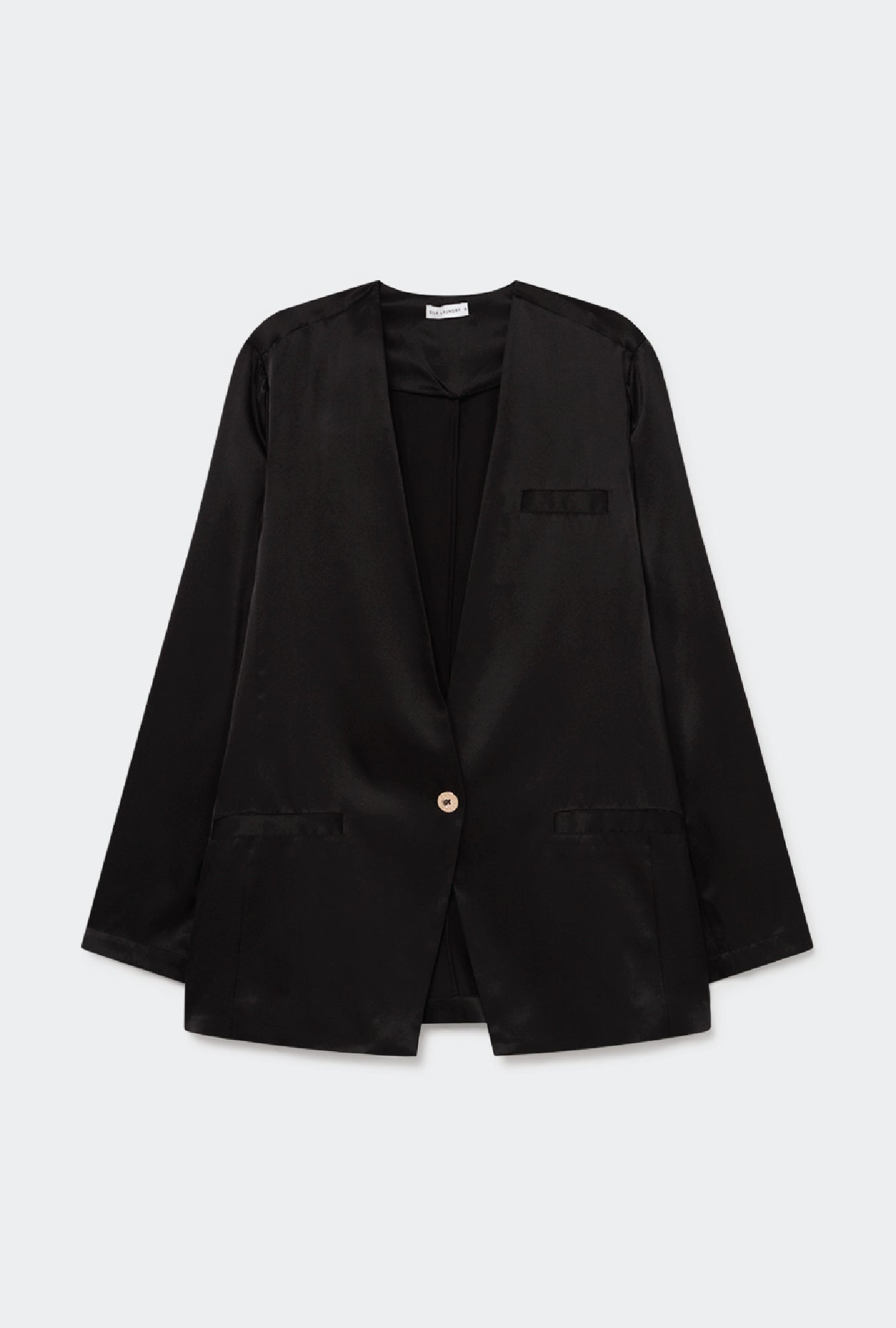 Blazer sans col noir