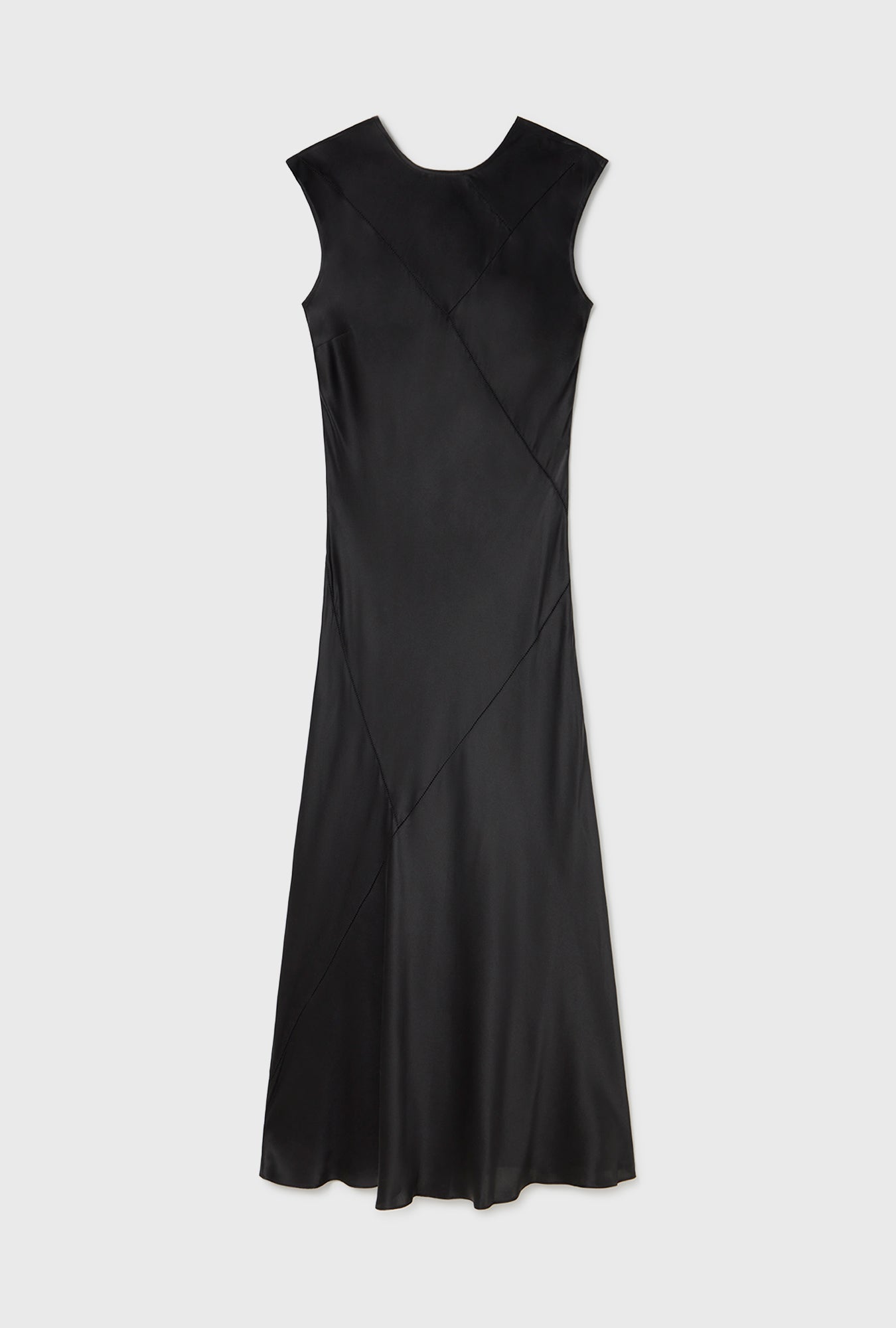 Splice Sleeveless Dress Black