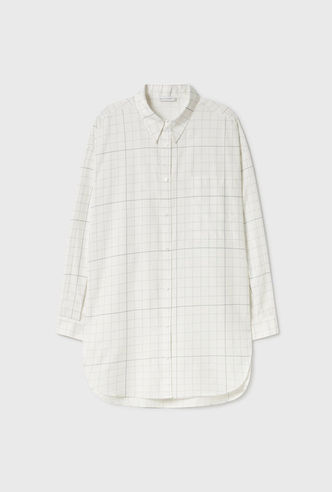 Grille en coton et soie pour chemise ronde
