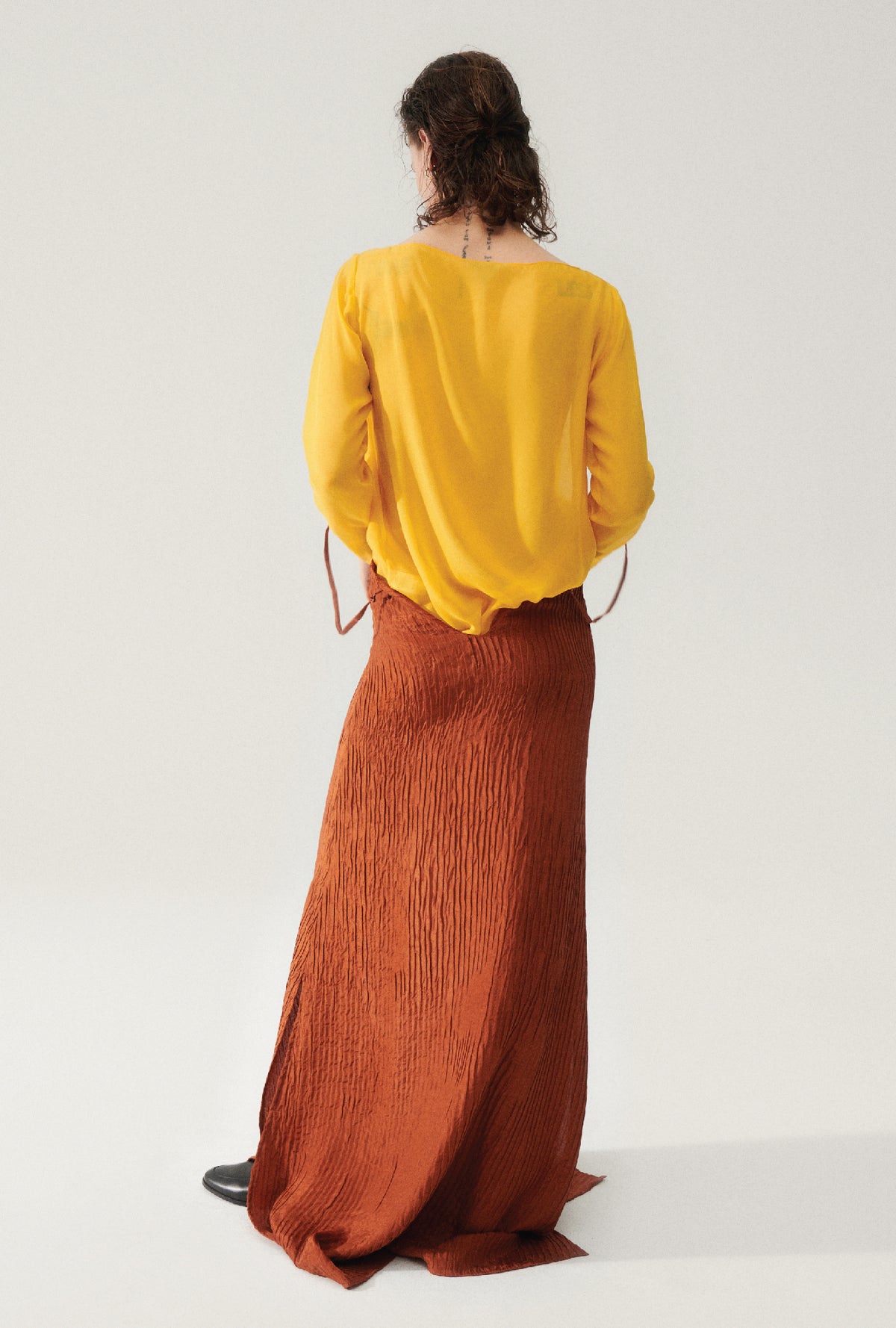 Chemisier Audrey en Chiffon Chardonneret