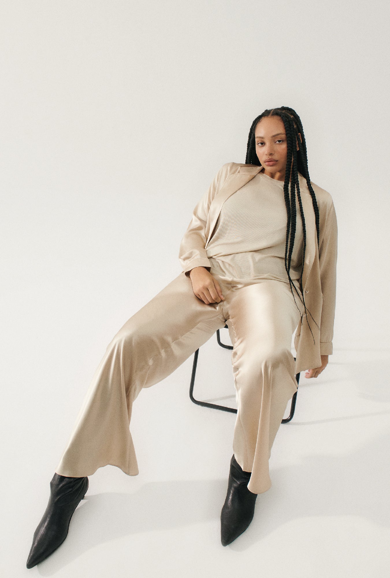 Bias Cut Pants Hazelnut