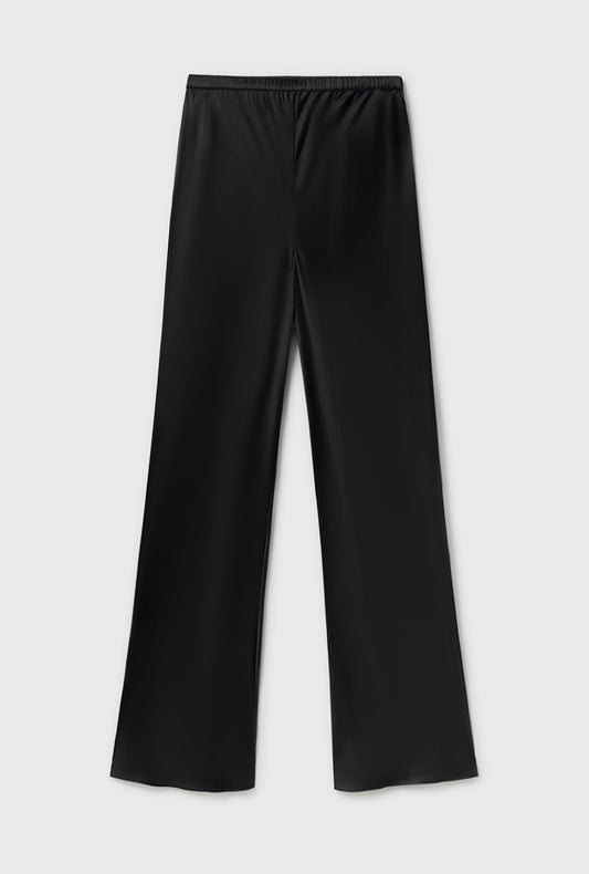 Pantalon coupe en biais noir