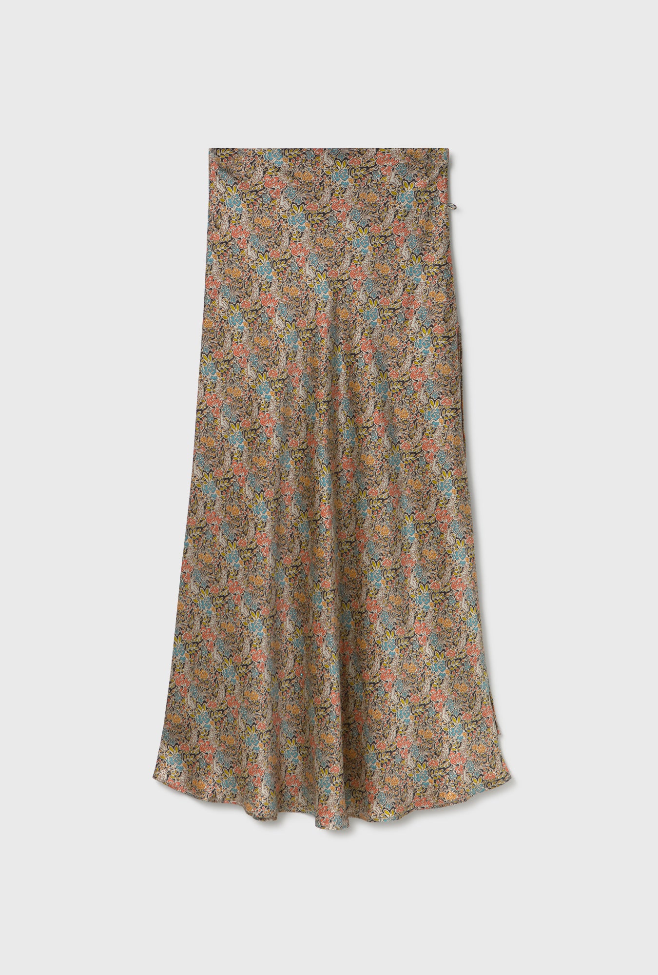 Jupe longue coupe biais à motif floral "Sugar"