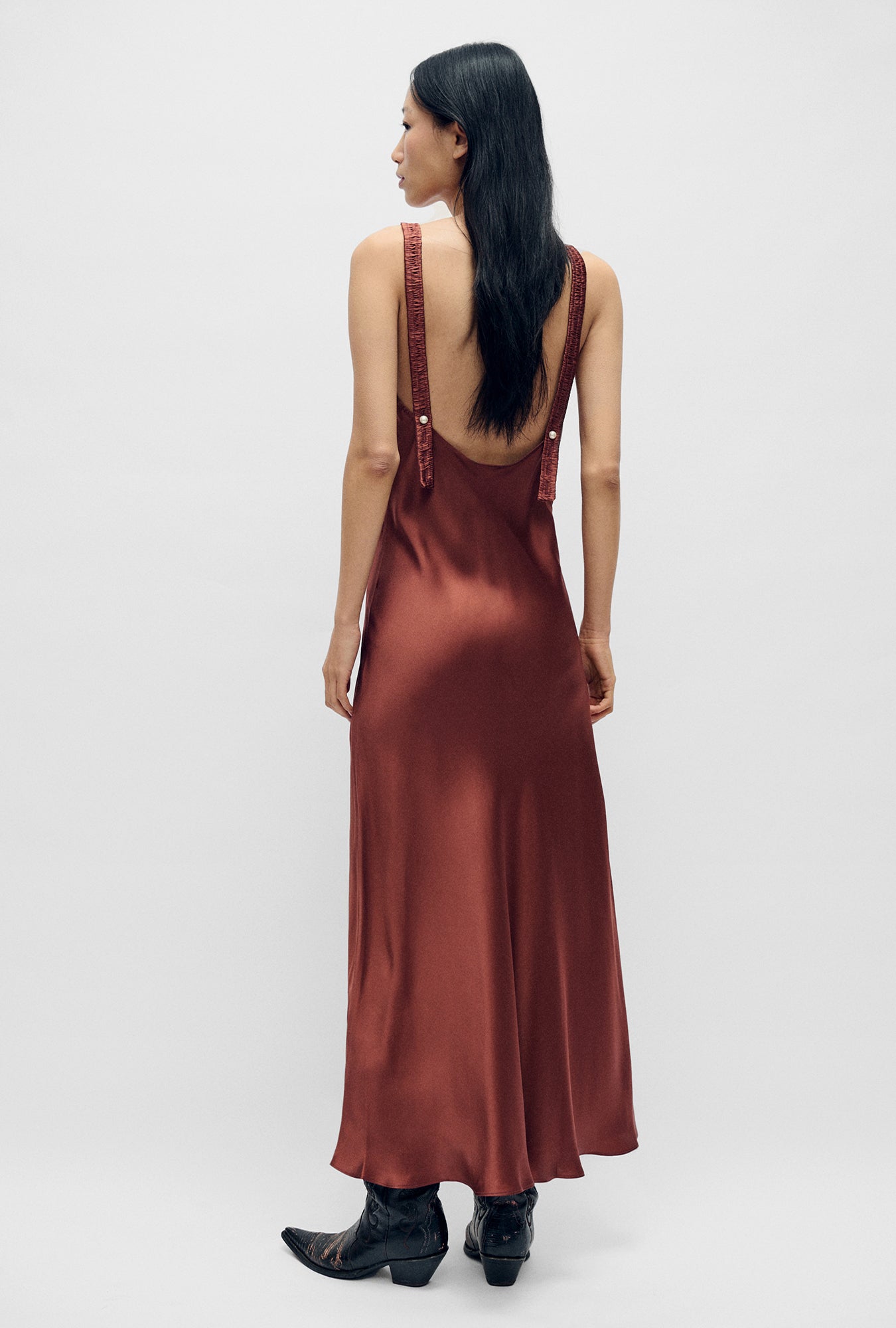 Deco Ruched Dress Canyon