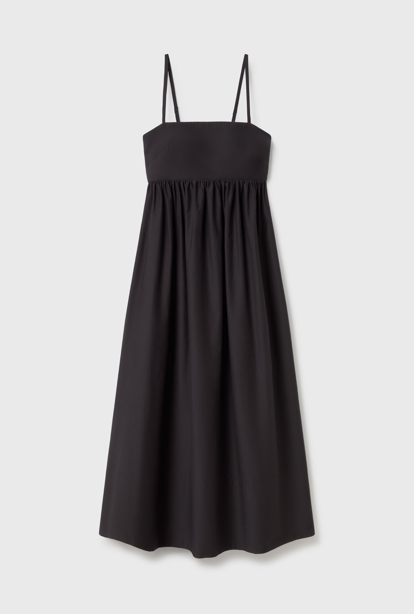 Robe tulipe coton et soie noire