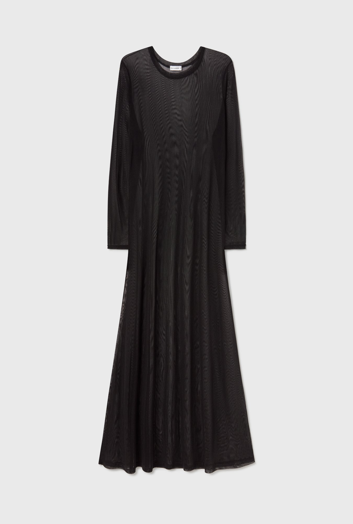Robe noire en maille à manches longues