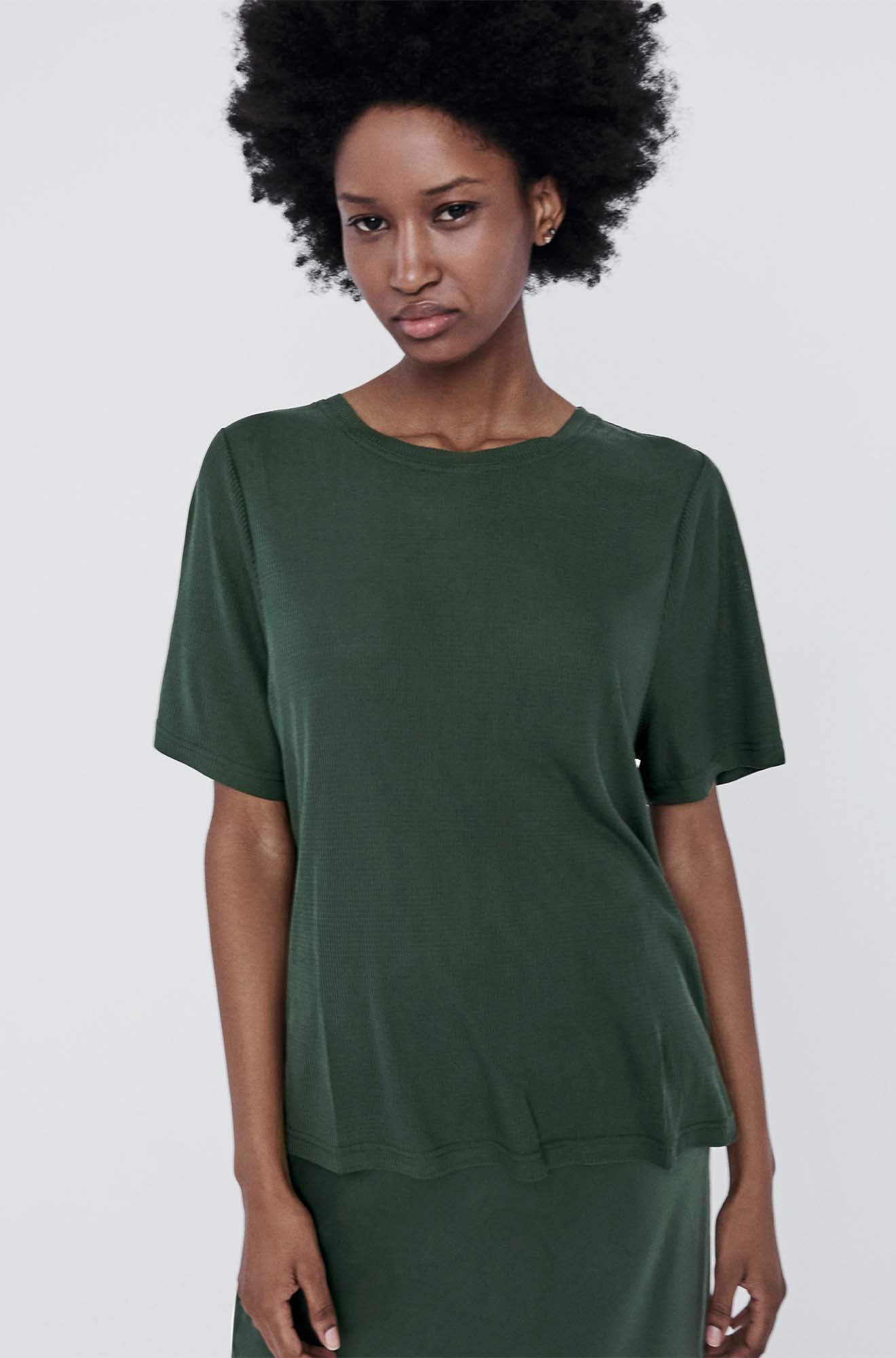 T-shirt côtelé Cèdre