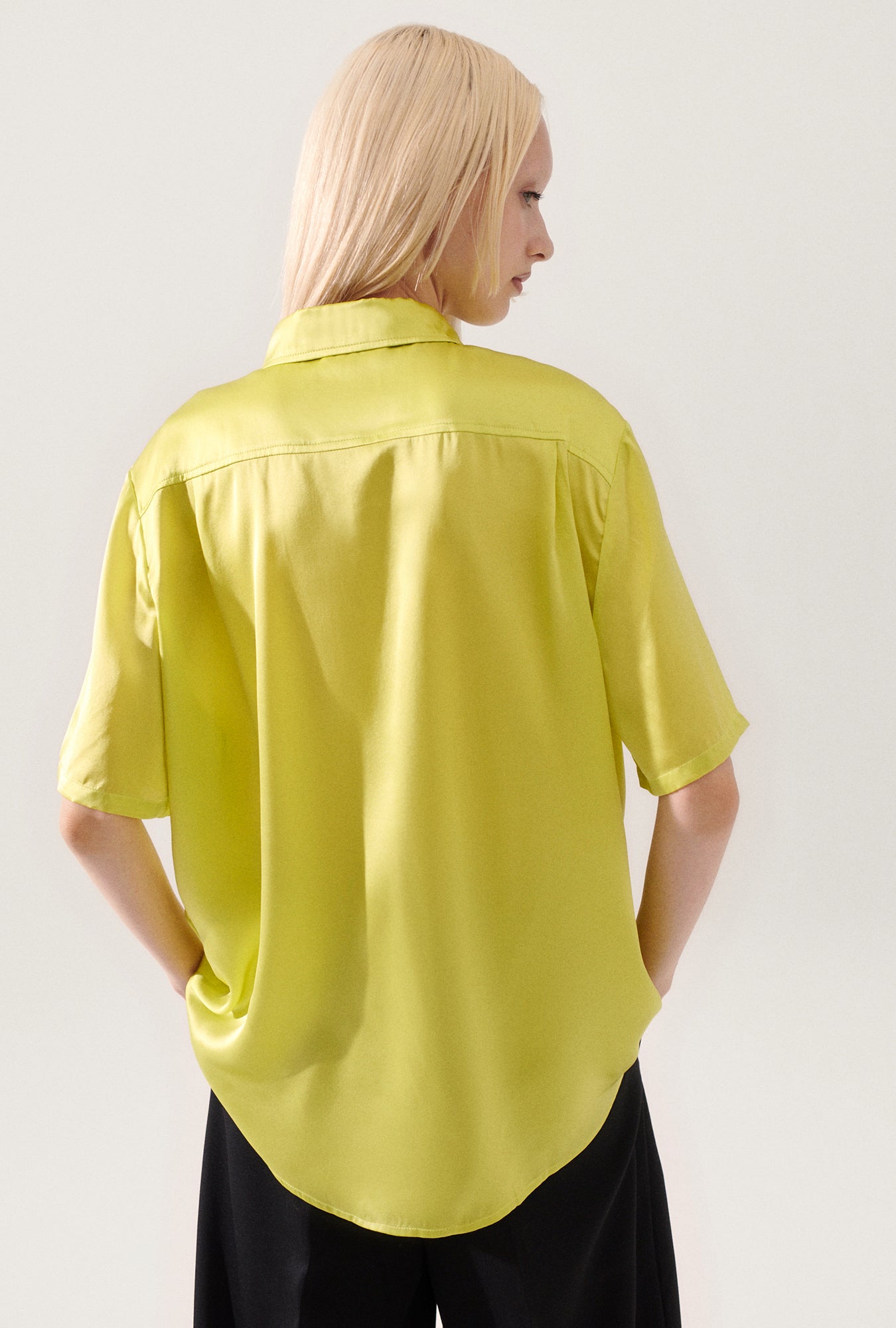 Chemise Boyfriend Manches Courtes Absinthe