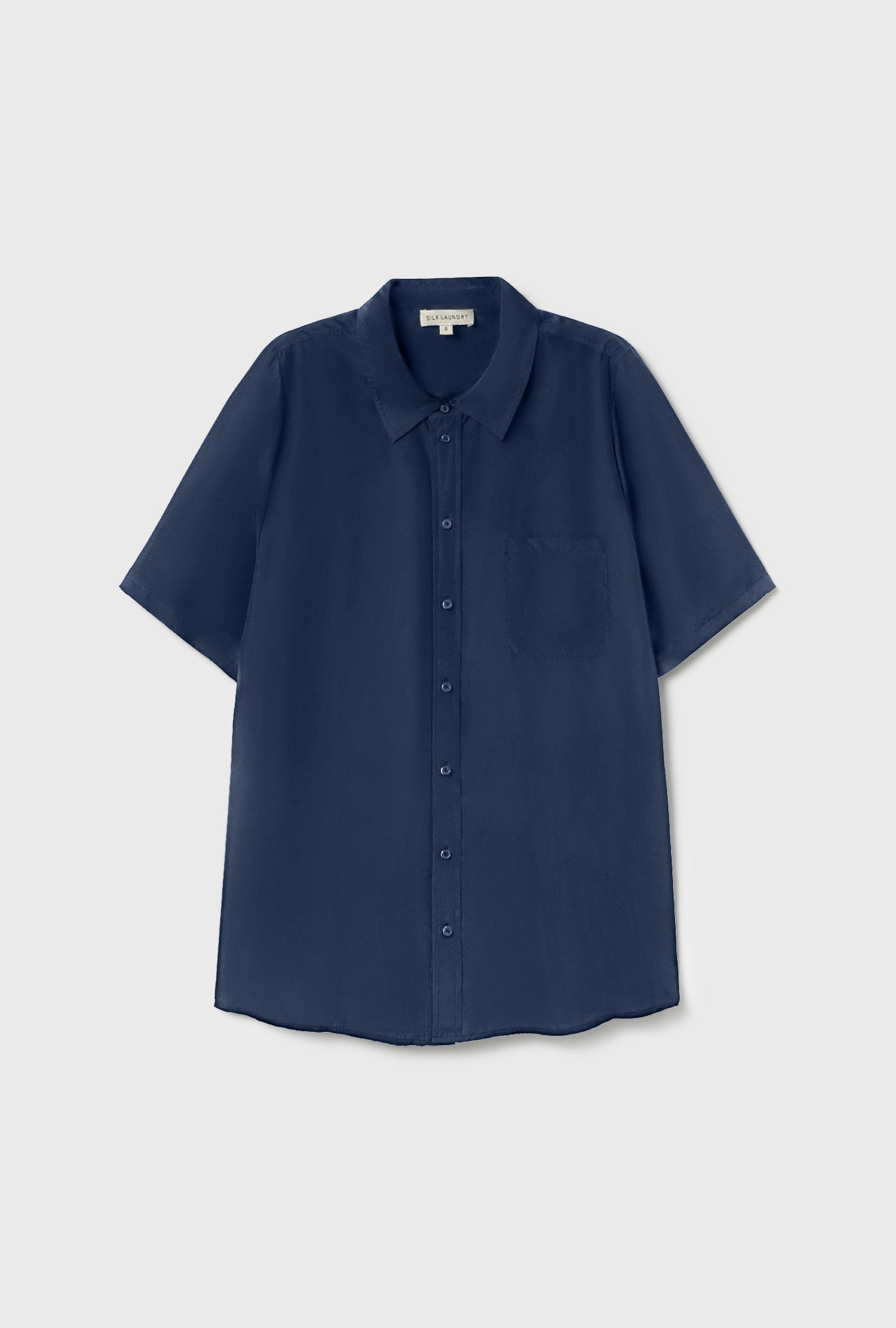 Chemise Boyfriend Manches Courtes Habotai Midnight