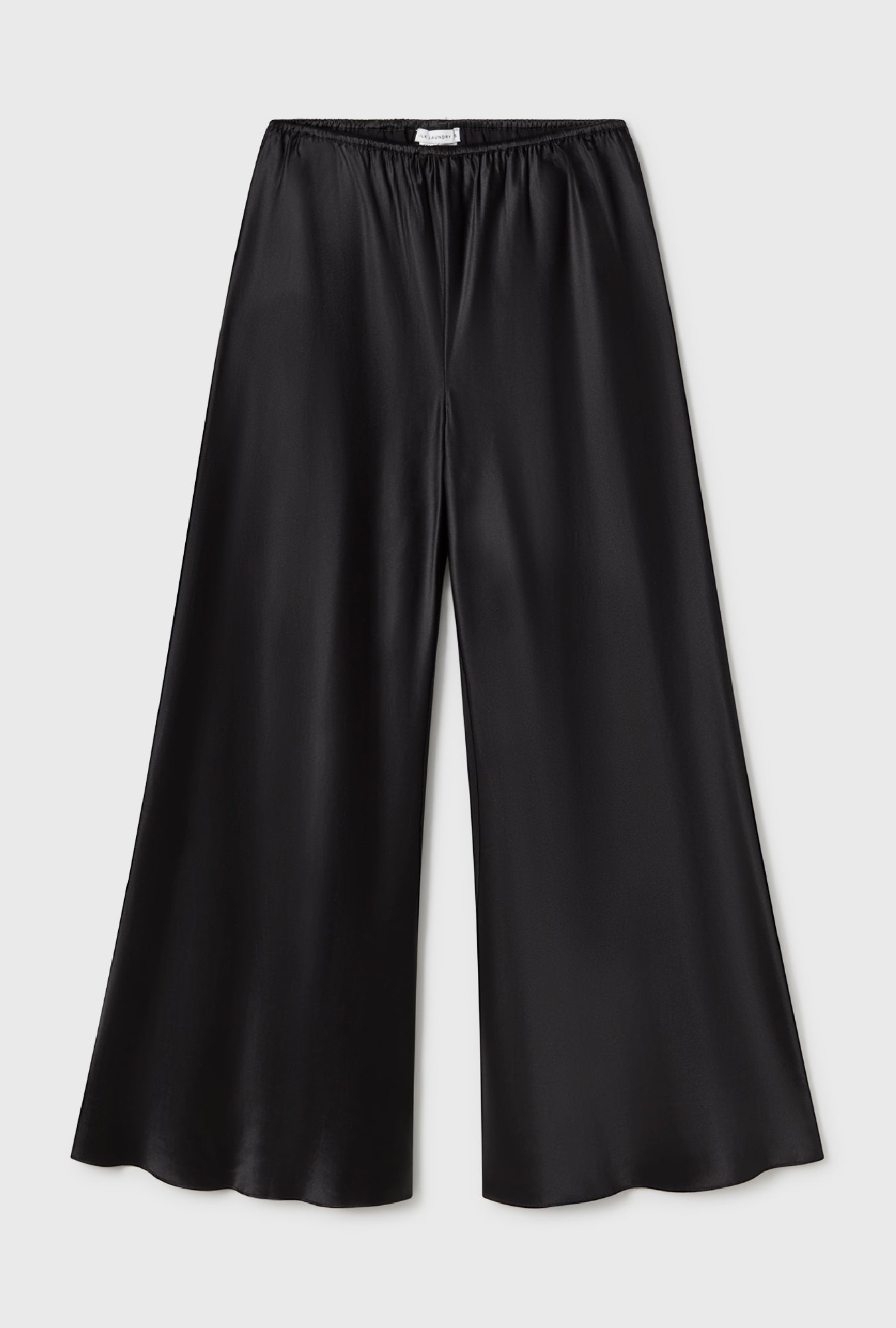 Pantalon large biais bord vif noir