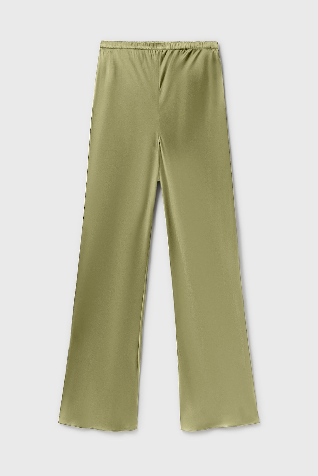 Pantalon coupé en biais sauge