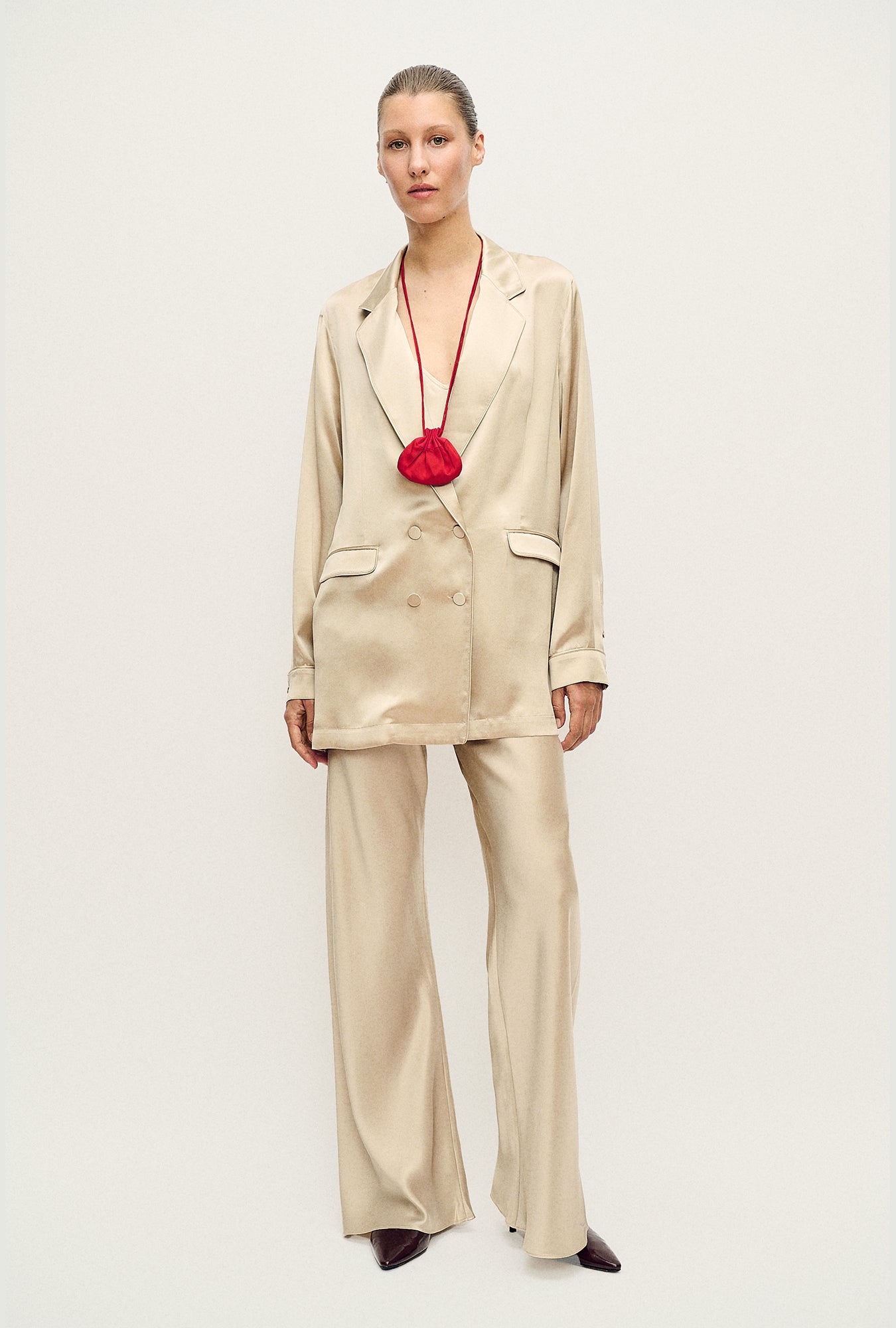 Pantalon Coupe en biais Noisette
