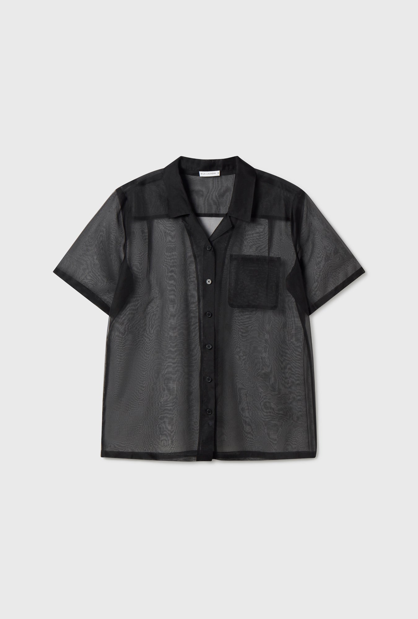 Chemise ample en organza noir