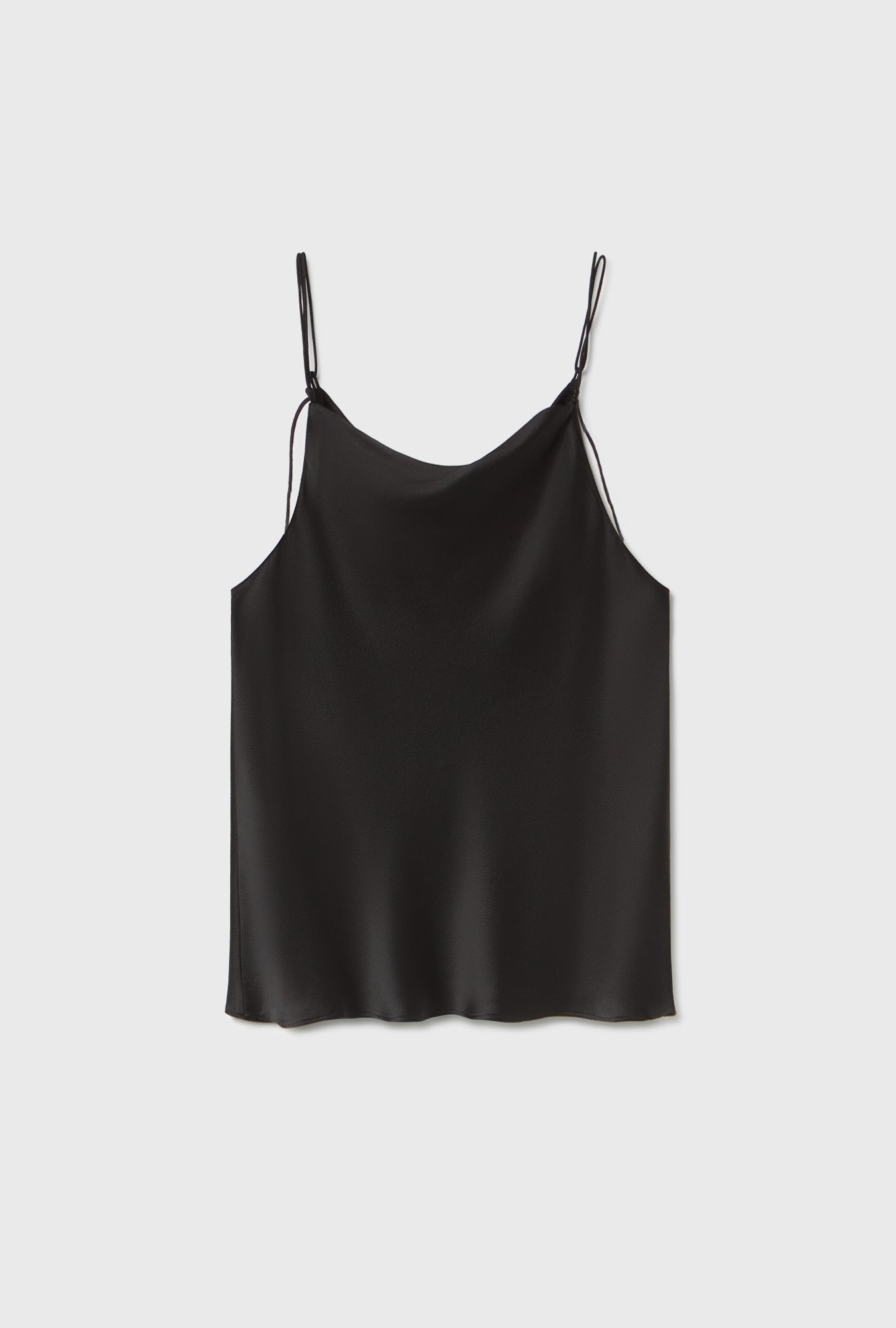 Débardeur en satin martelé noir