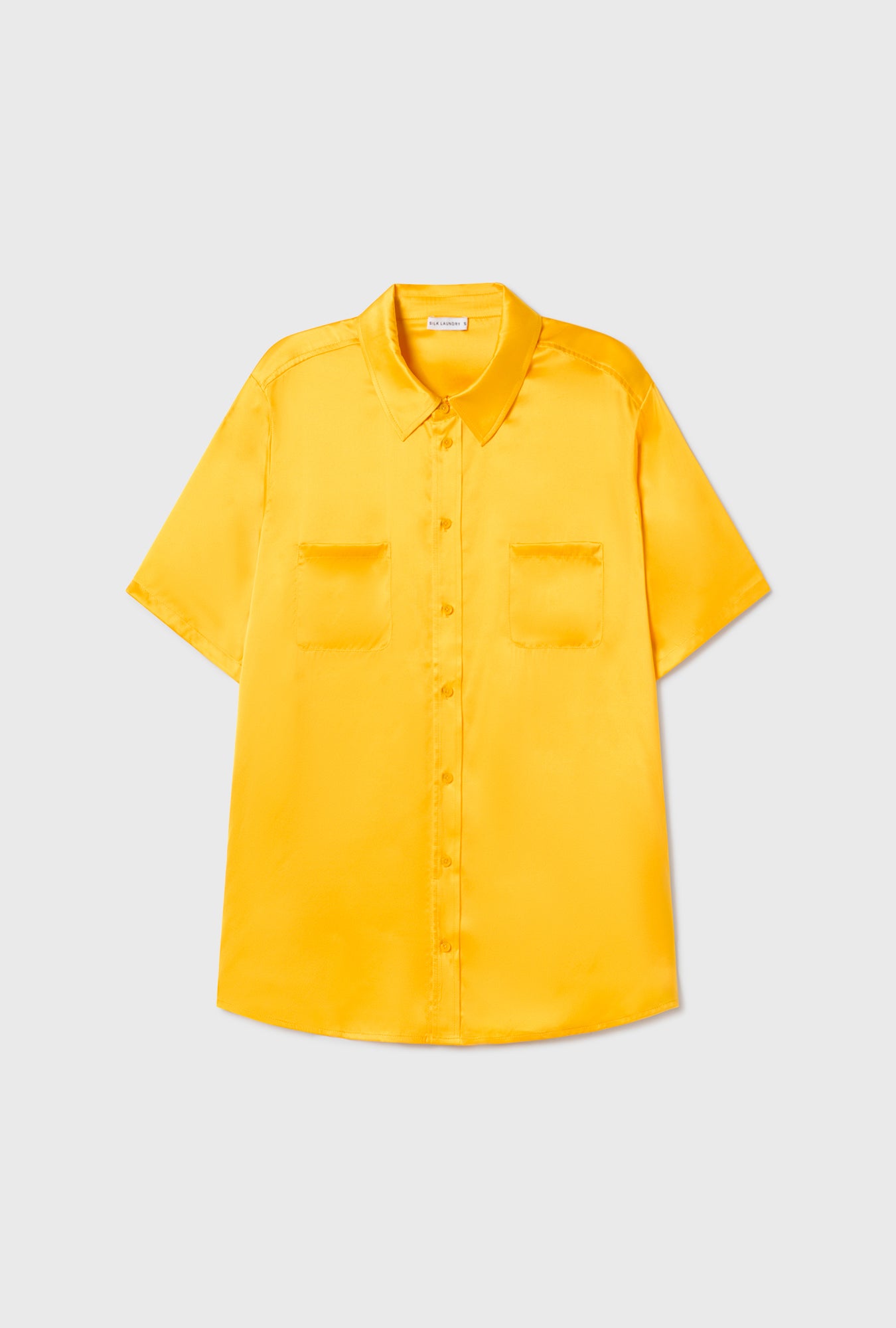 Chemise Boyfriend Manches Courtes Jaune Souci