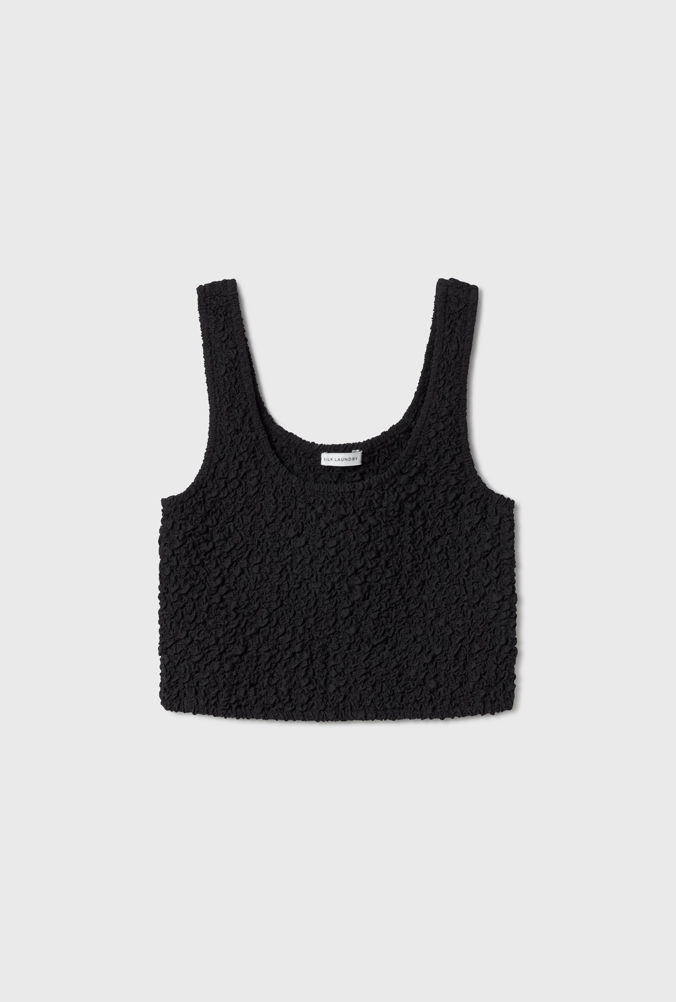 Haut court camisole noir Popcorn