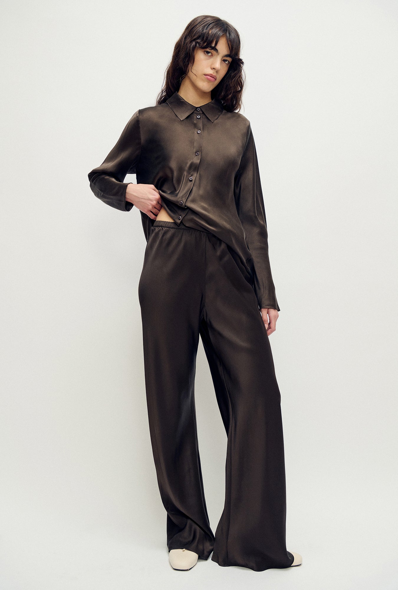 Bias Cut Pants Mantis