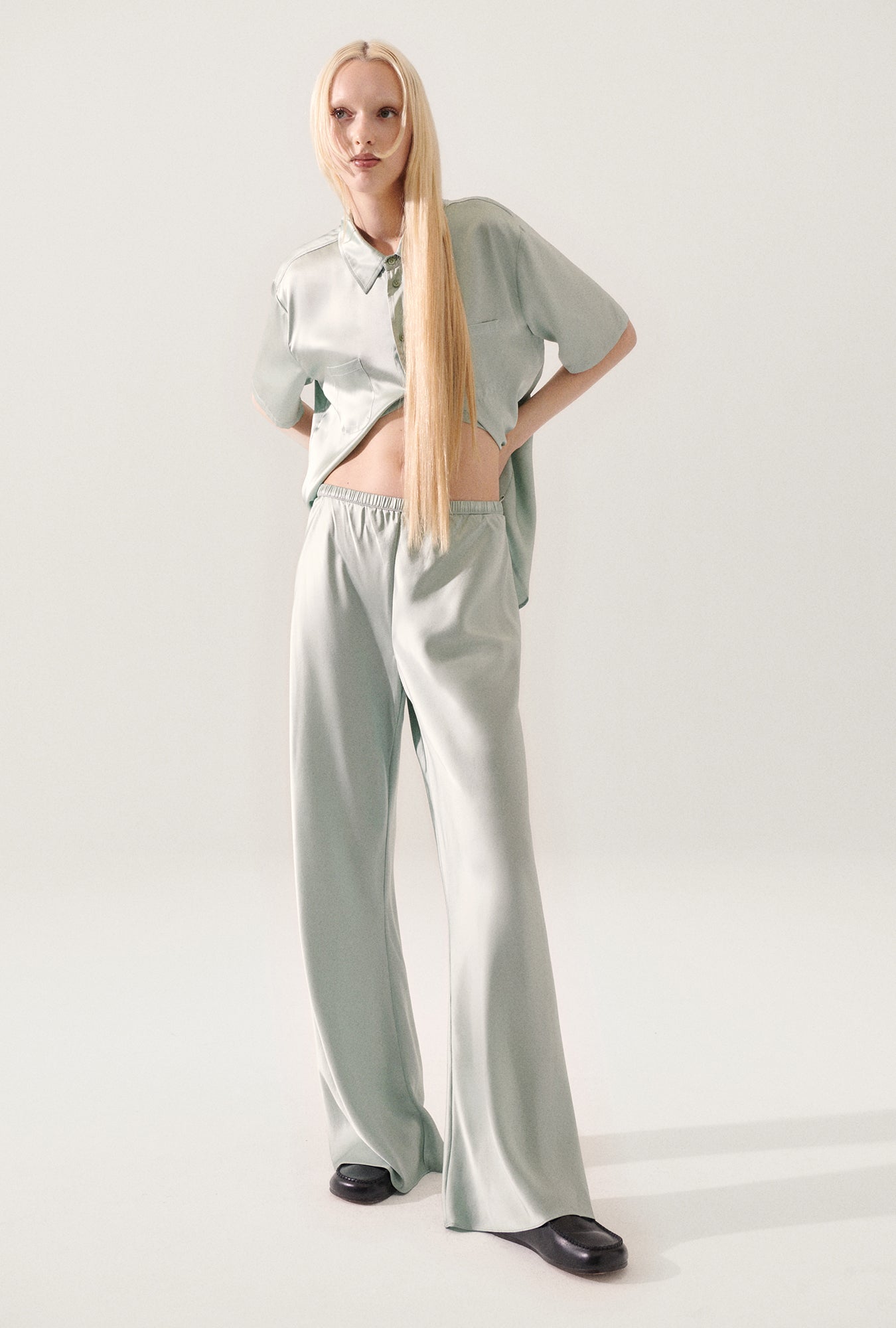 Pantalon coupe biais Albâtre